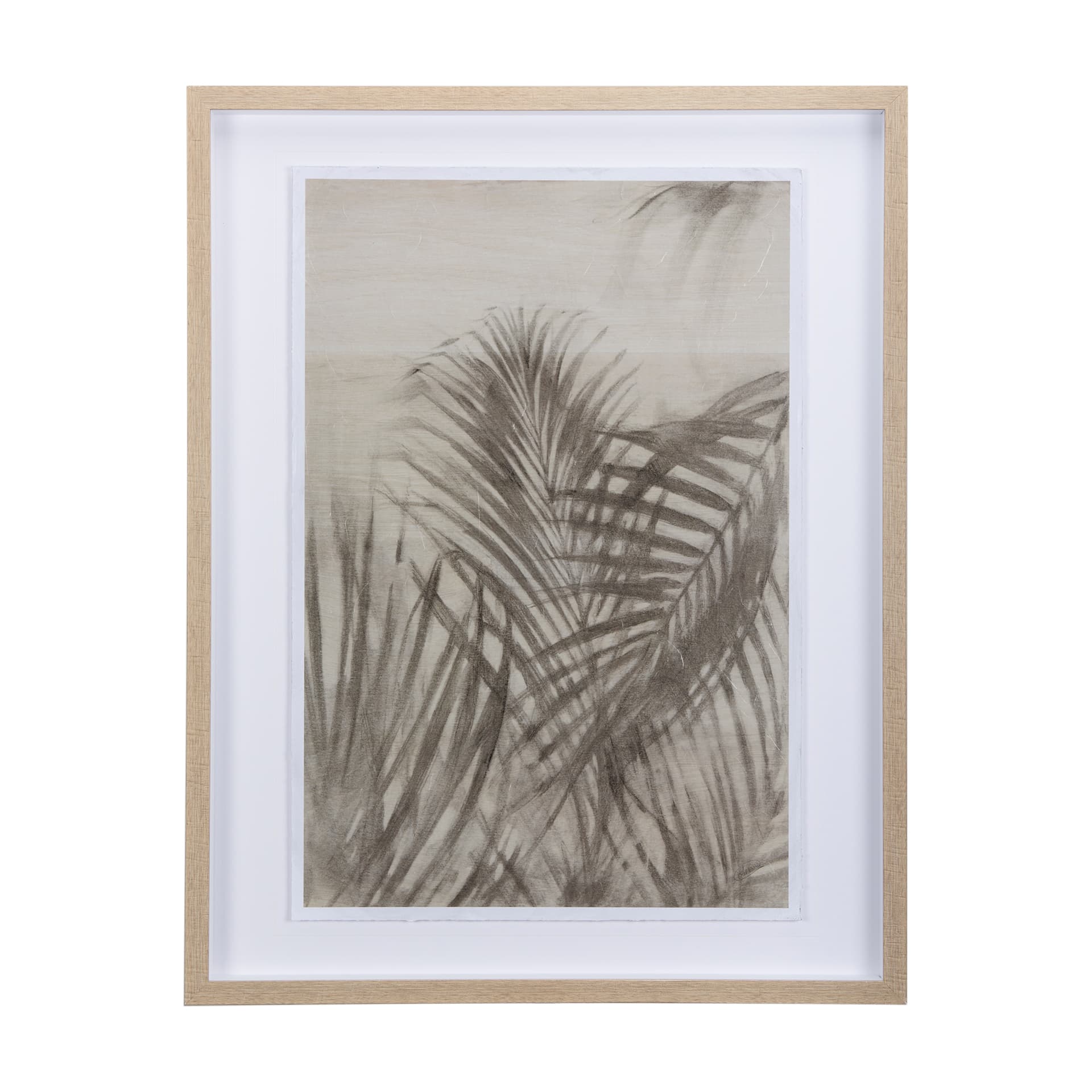 Shadows on Wood II by Mercana Studio a Hand Embellished Textured Framed Art Print Matted under Glass — product photograph