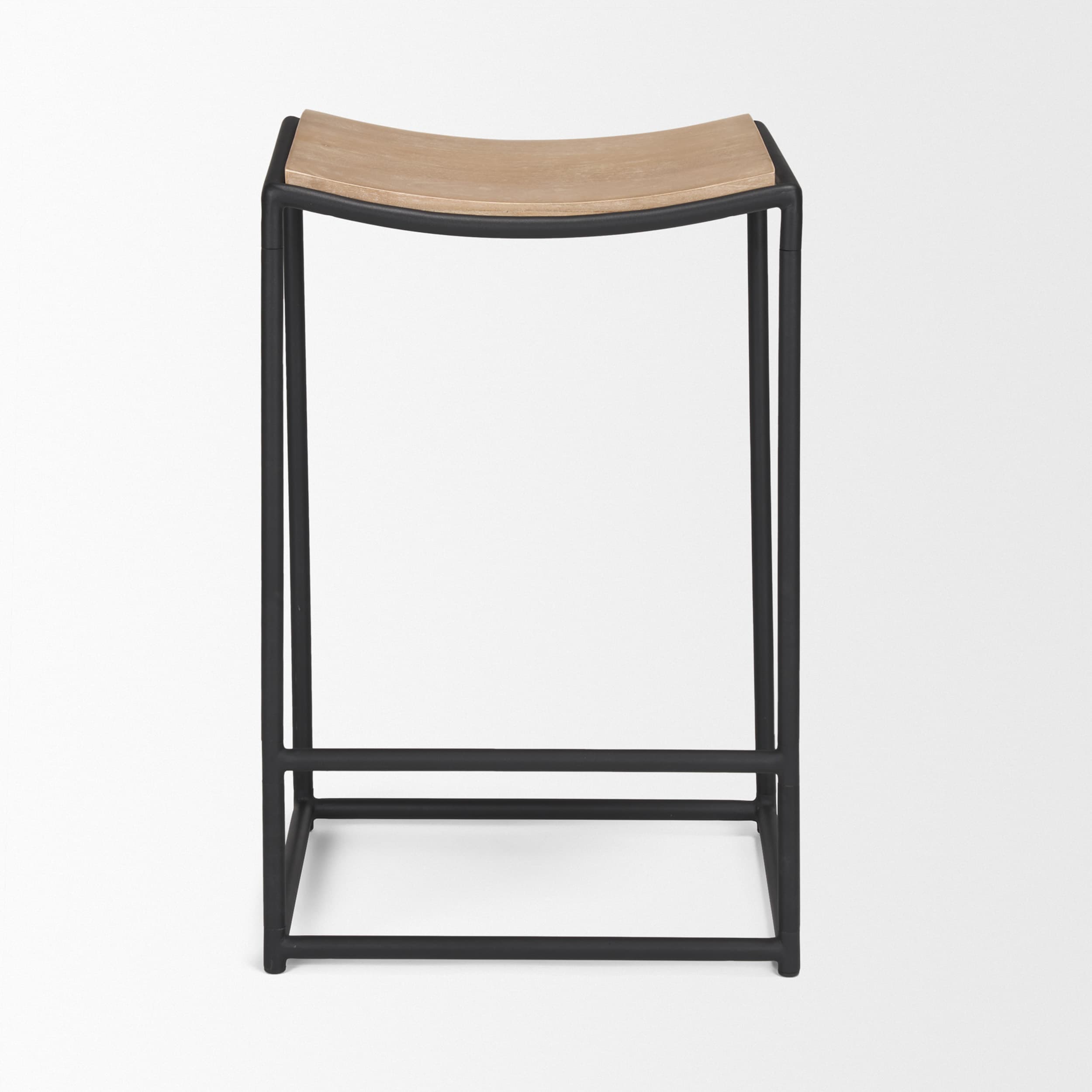 Taniel Backless 26in Seat Counter Stool | Light Brown Metal w/ Metal — product photograph