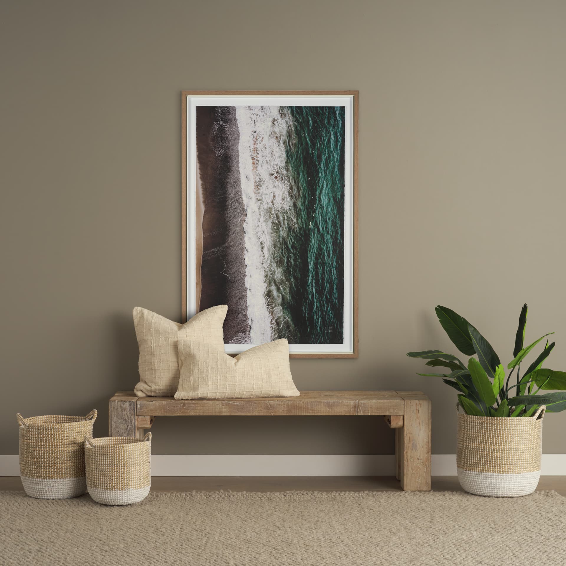 Move Gently II by Nathan Larson a Hand Embellished Framed Photo Art Print Matted under Glass — in a styled room