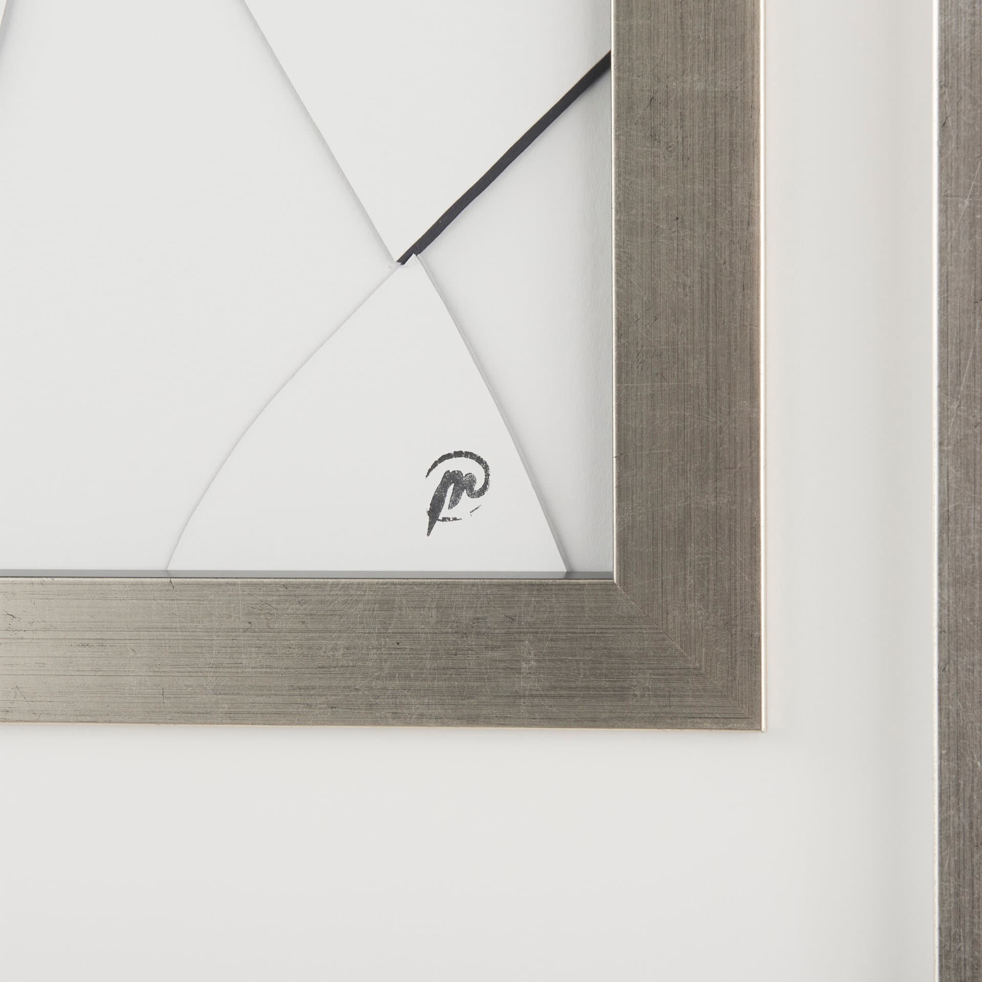 Geometry Experiment II by Studio M a handmade Original Framed Artwork under Glass — product photograph