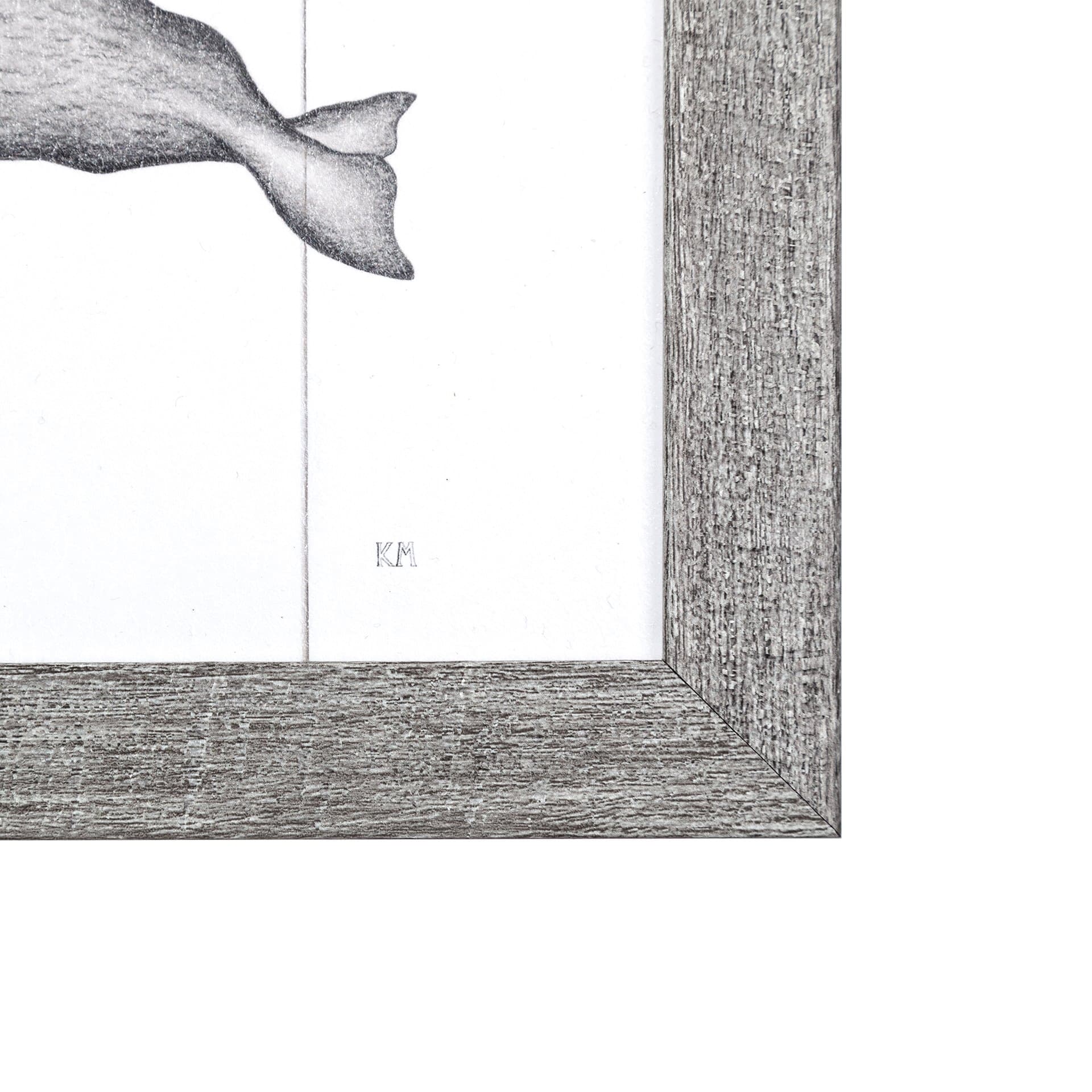 Narwhal by Mercana Studio a Hand Embellished Textured Framed Art Print — product photograph