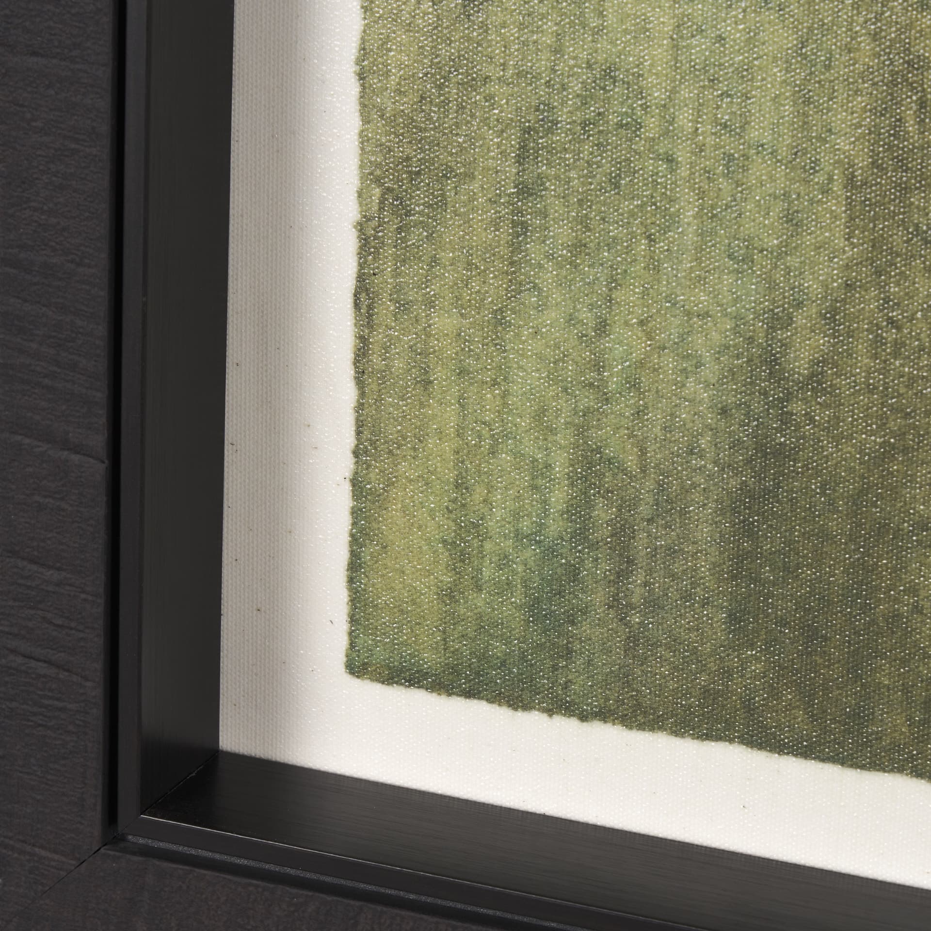 Rolling Fields I Hand Embellished Black Framed Watercolor Art Print on Paper Mounted with Backing — product photograph
