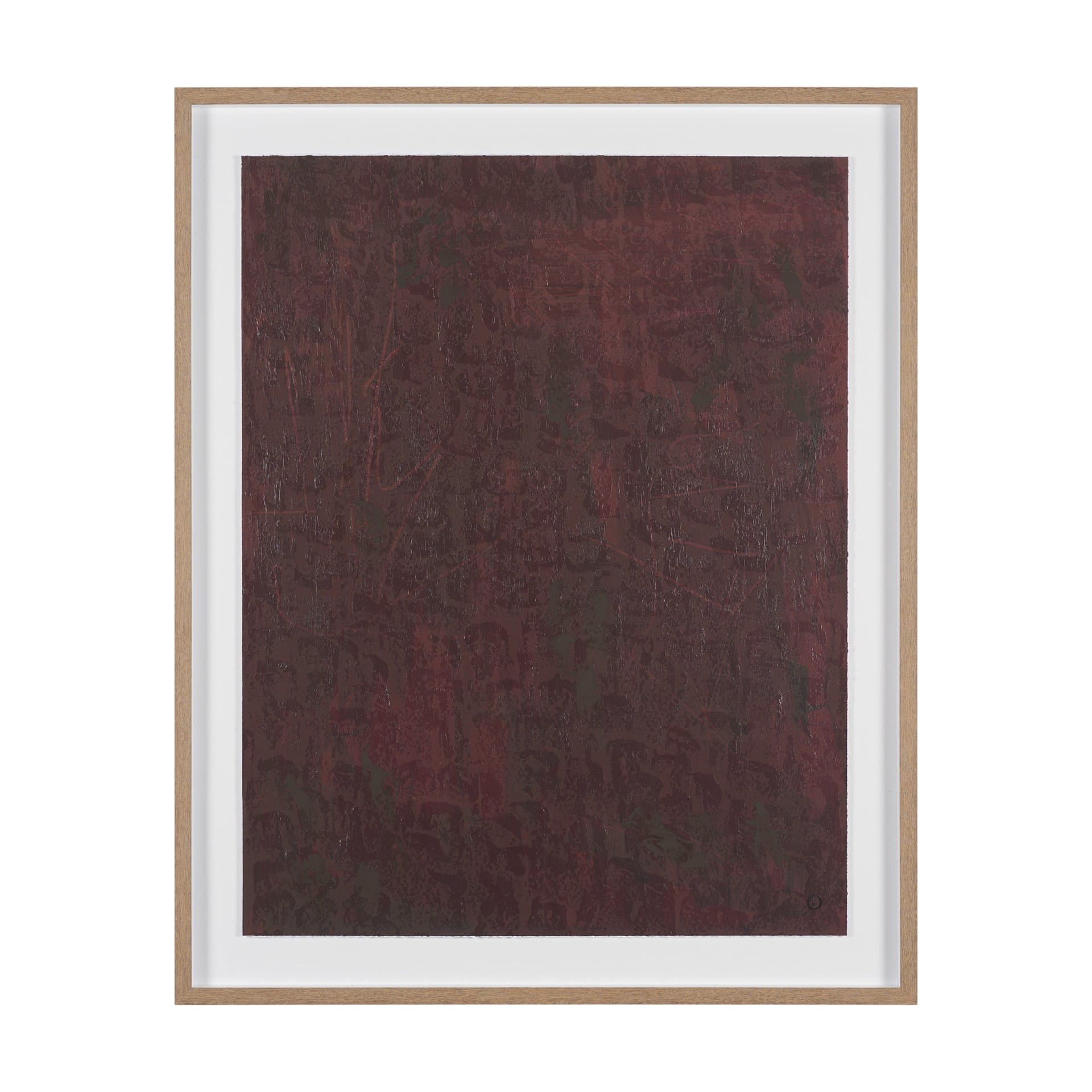 Mental Crossfire II by Mercana Studio Hand-Embellished Textured Framed Artwork Matted under Glass — product photograph