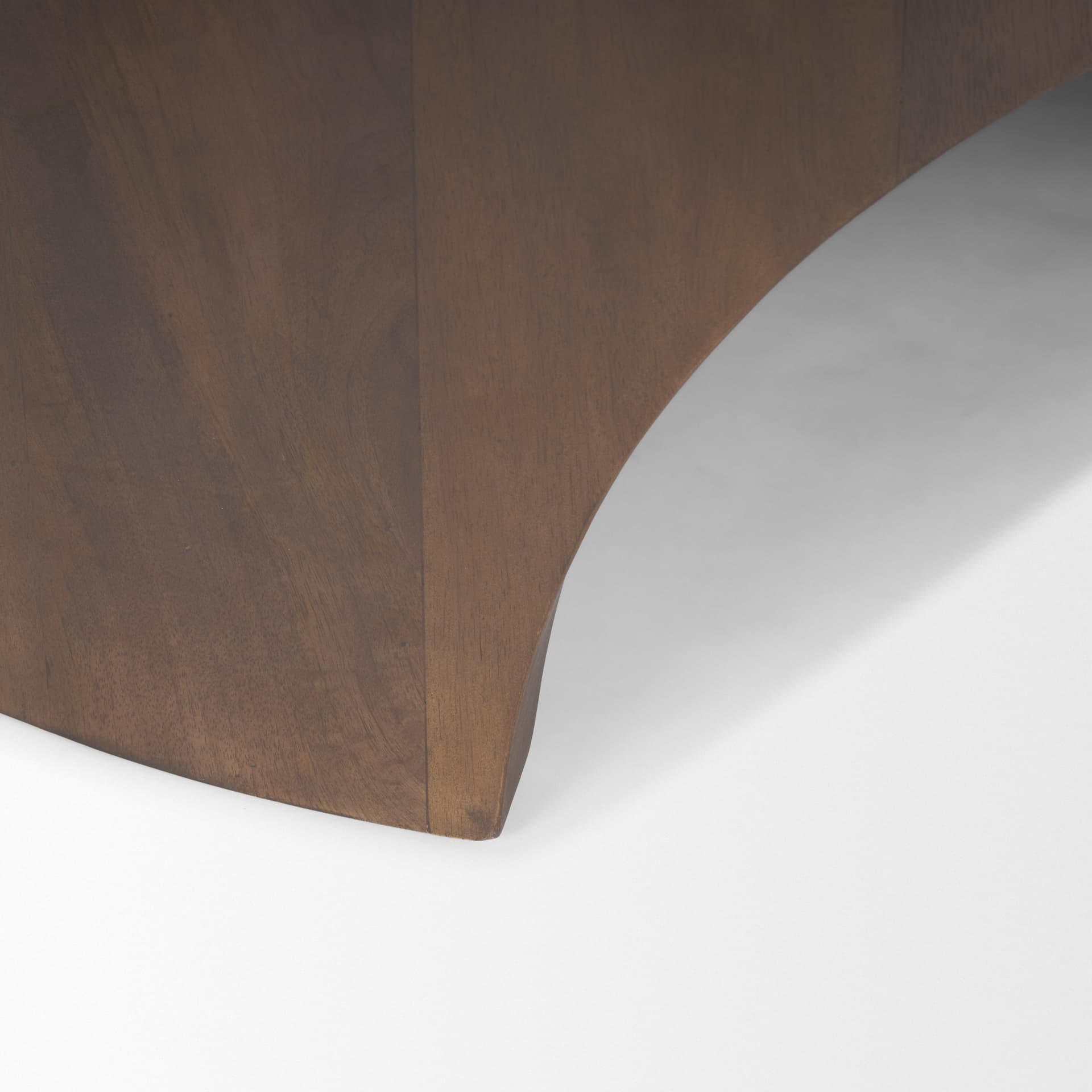 Shima Round Dark Brown Wood W/Arched Legs Coffee Table — product photograph