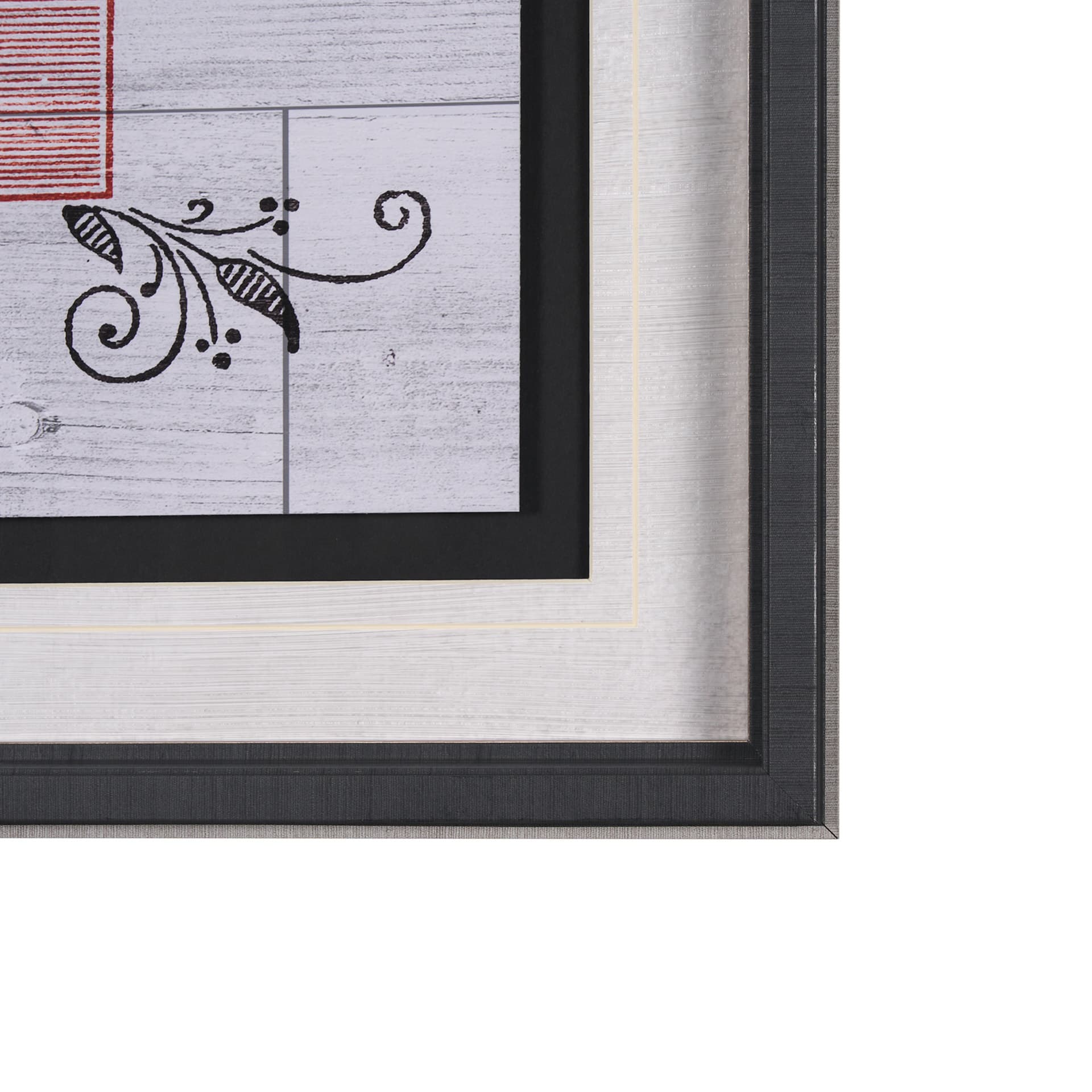 Animal Bill of Sales II Gray Wood Mercana Studio Hand Embellished Framed Art Print Matted under Glas — product photograph