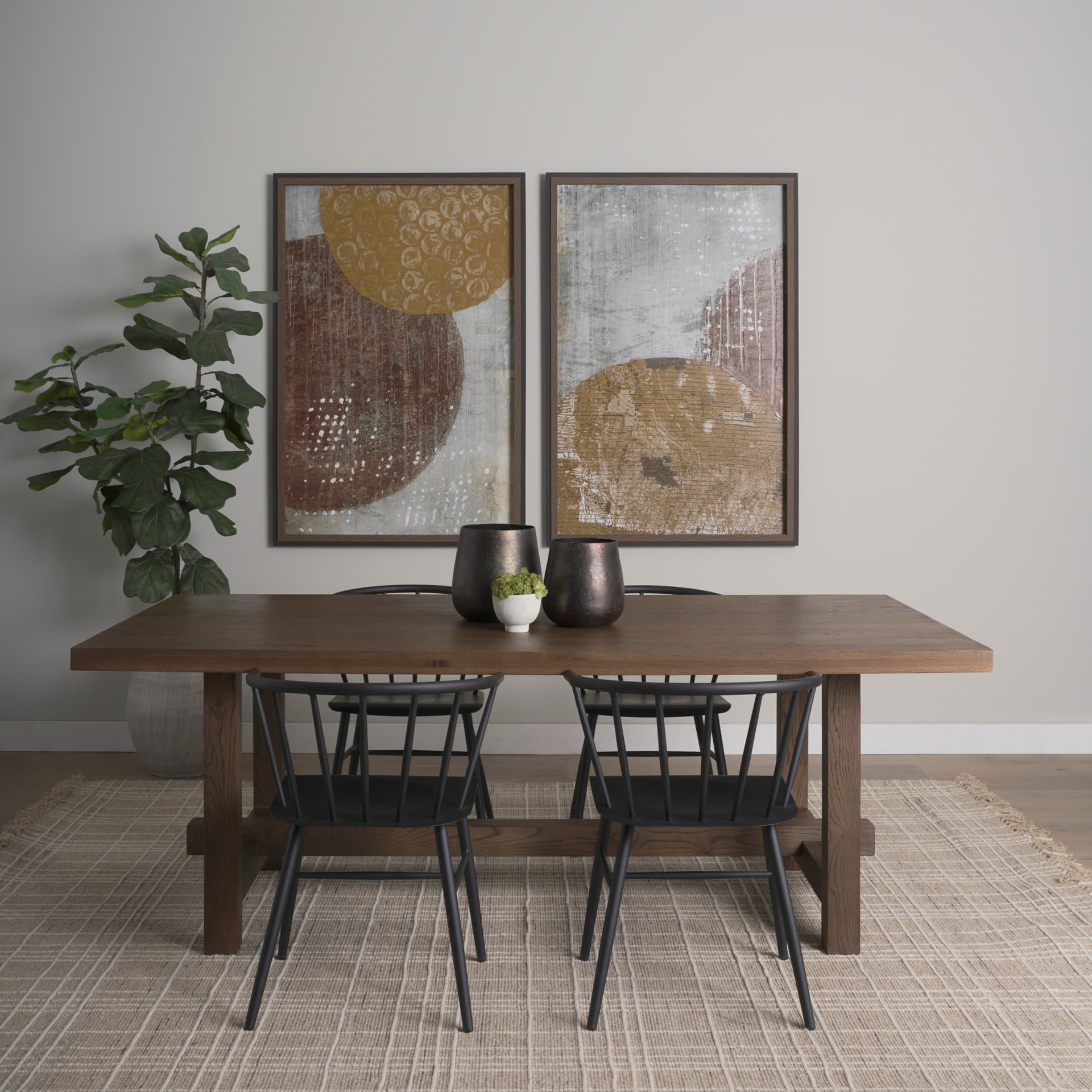 Environment I by Mercana Studio a Hand Embellished Framed Art Print — in a styled room
