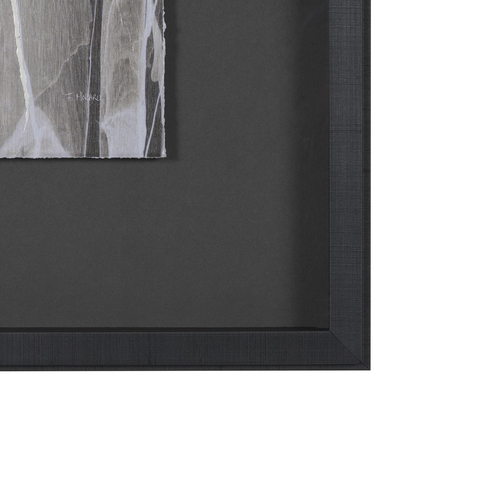 Stratum III by Natalia Boychenko-Tariq Hand-Embellished Textured Framed Artwork Matted under Glass — product photograph