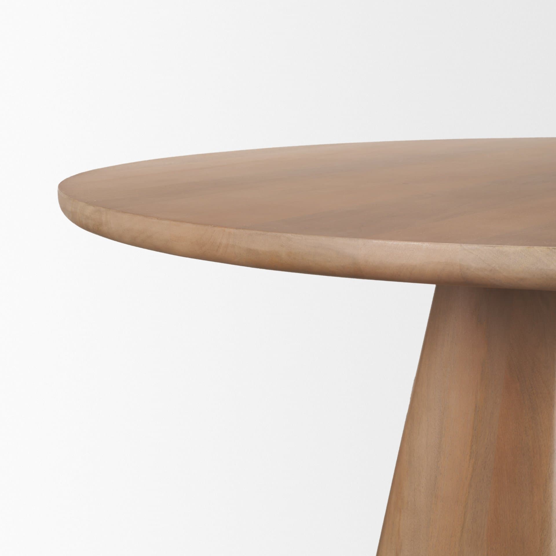 Jovani 48" Round Pedestal Dining Table | Modern | Light Brown Wood | Seats 4 — product photograph