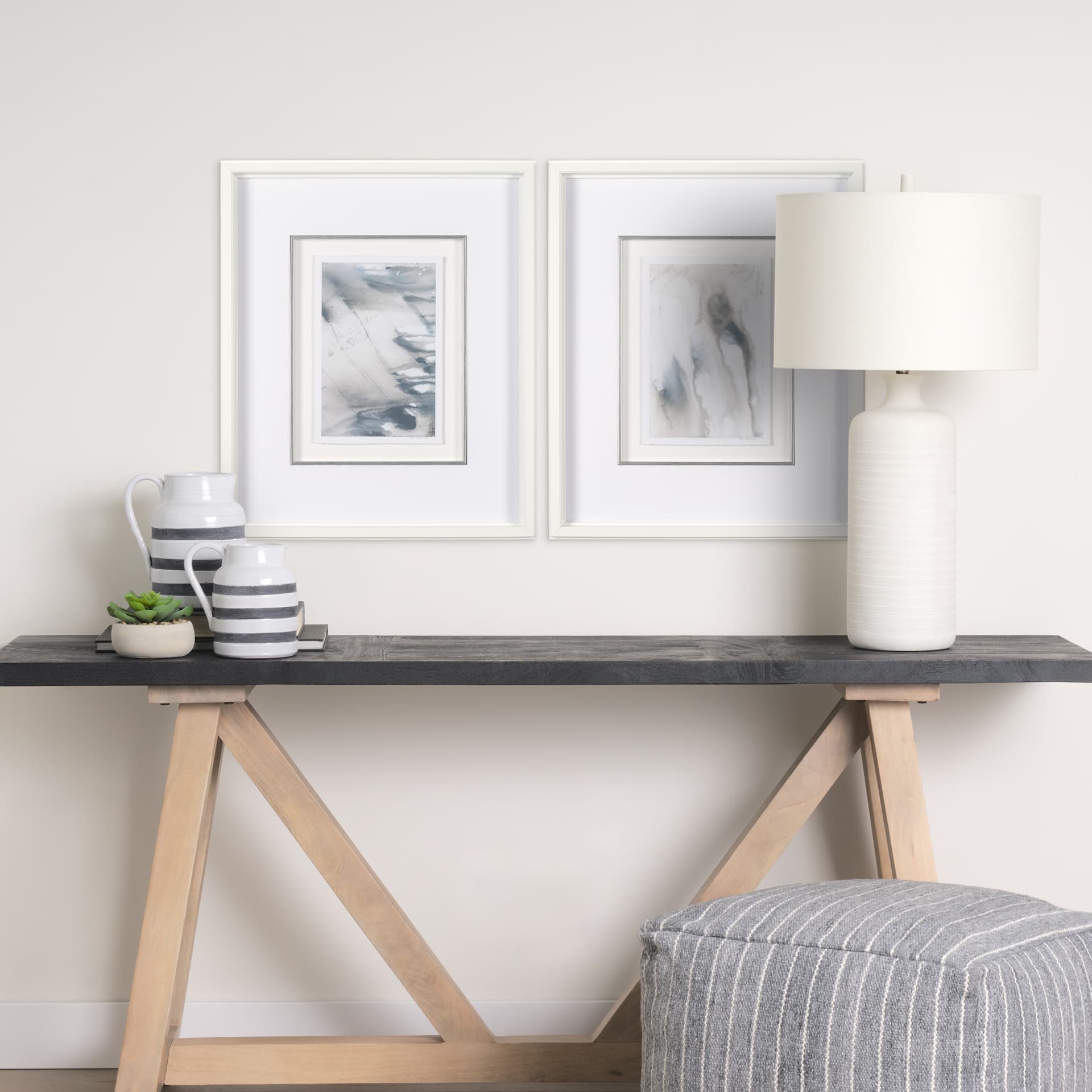 Unveiling Layers by Ira Havuka a Framed Art Print Matted under Glass — in a styled room