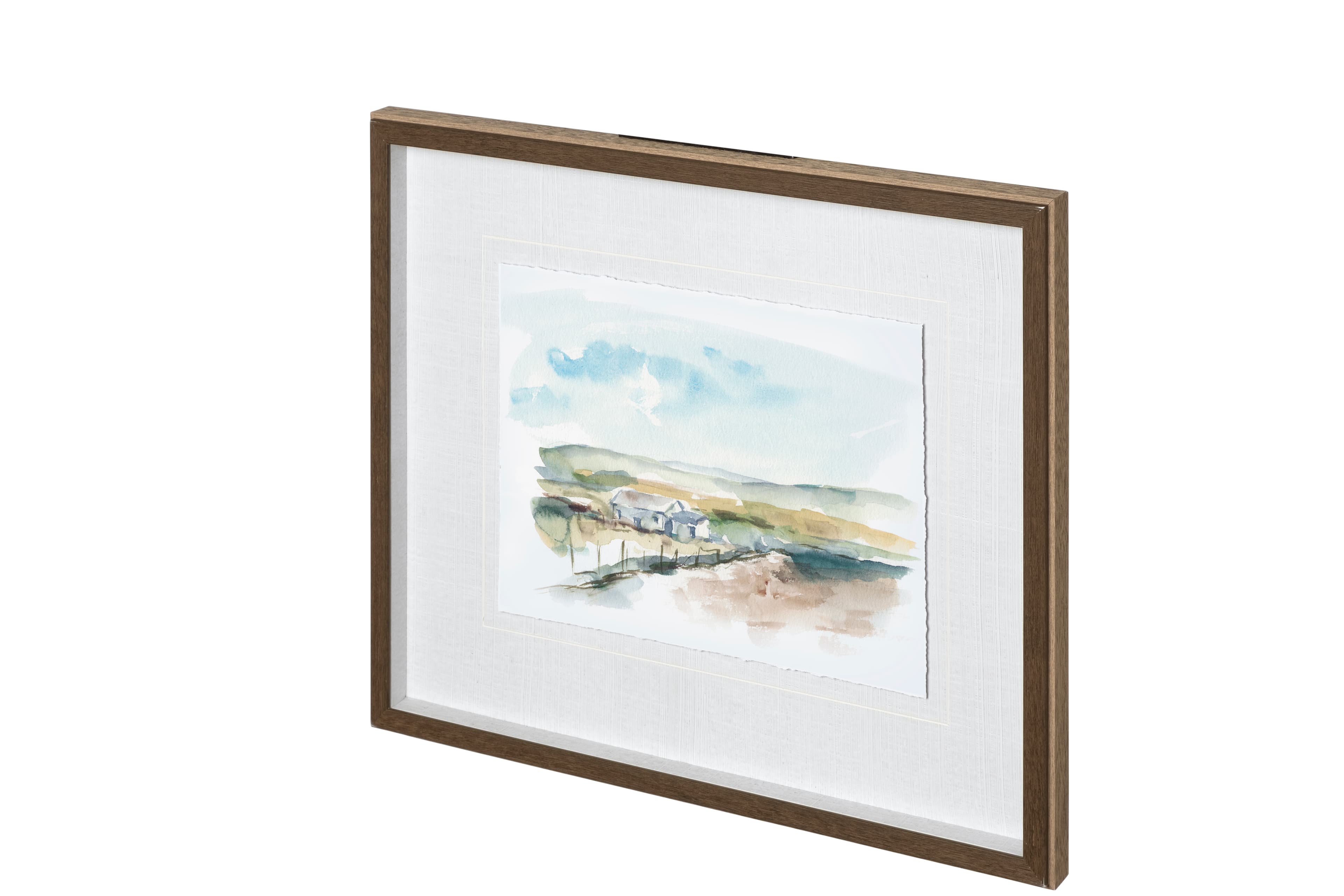Rural Plein Air III by Ethan Harper a Hand Embellished Textured Framed Art Print Matted under Glass — product photograph