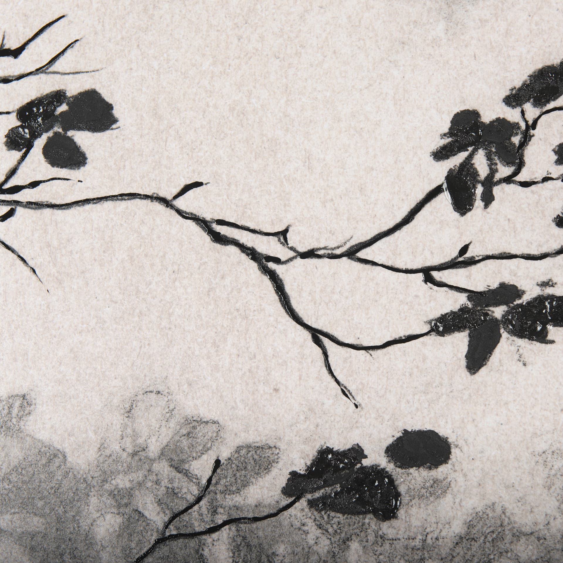 Leafy Shade I by Mercana Studio a Hand Embellished Textured Framed Art Print Matted under Glass — product photograph