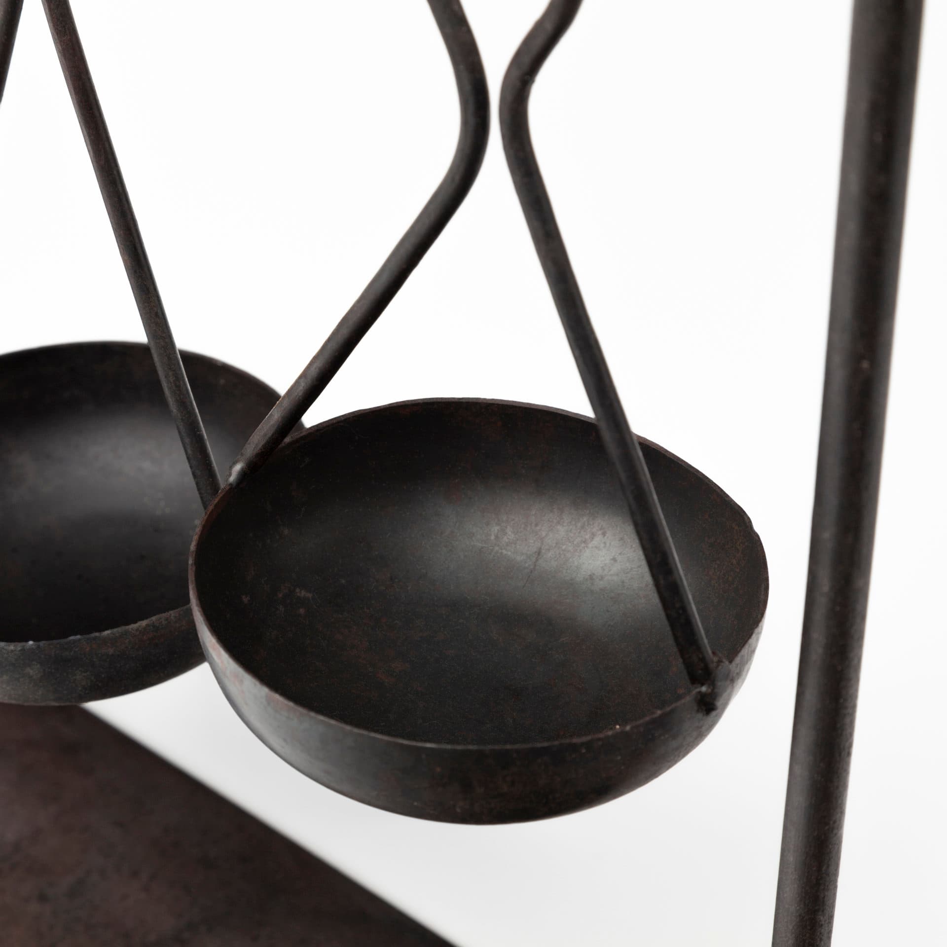 Enos 19L x 3W Black Metal 4 Bowl Ancient Spice Market Decorative Display — product photograph