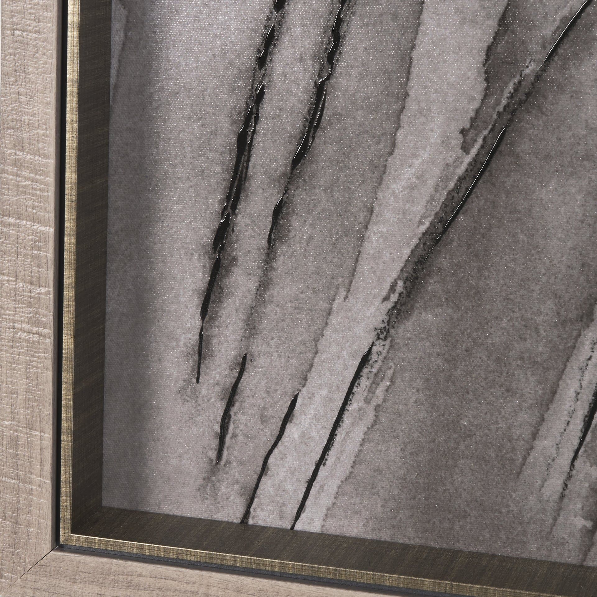 Wildflowers II Charcoal by Mercana Studio a Hand Embellished Textured Framed Art Print — product photograph