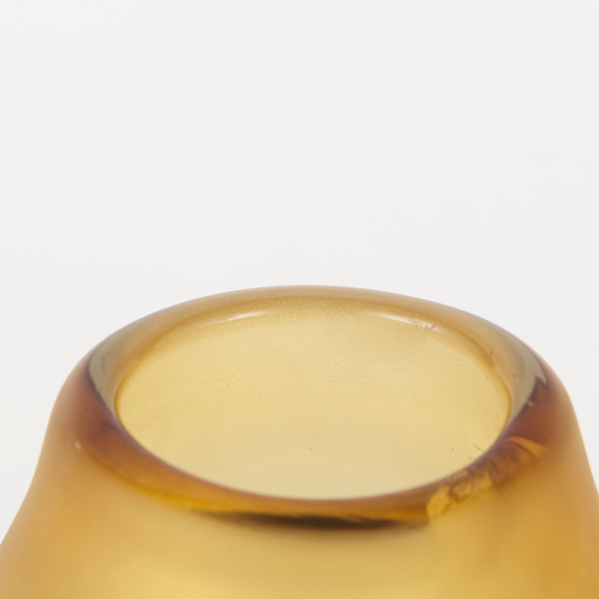 Pyla Large Yellow/Brown Glass Sand Dune Inspired Vase — product photograph