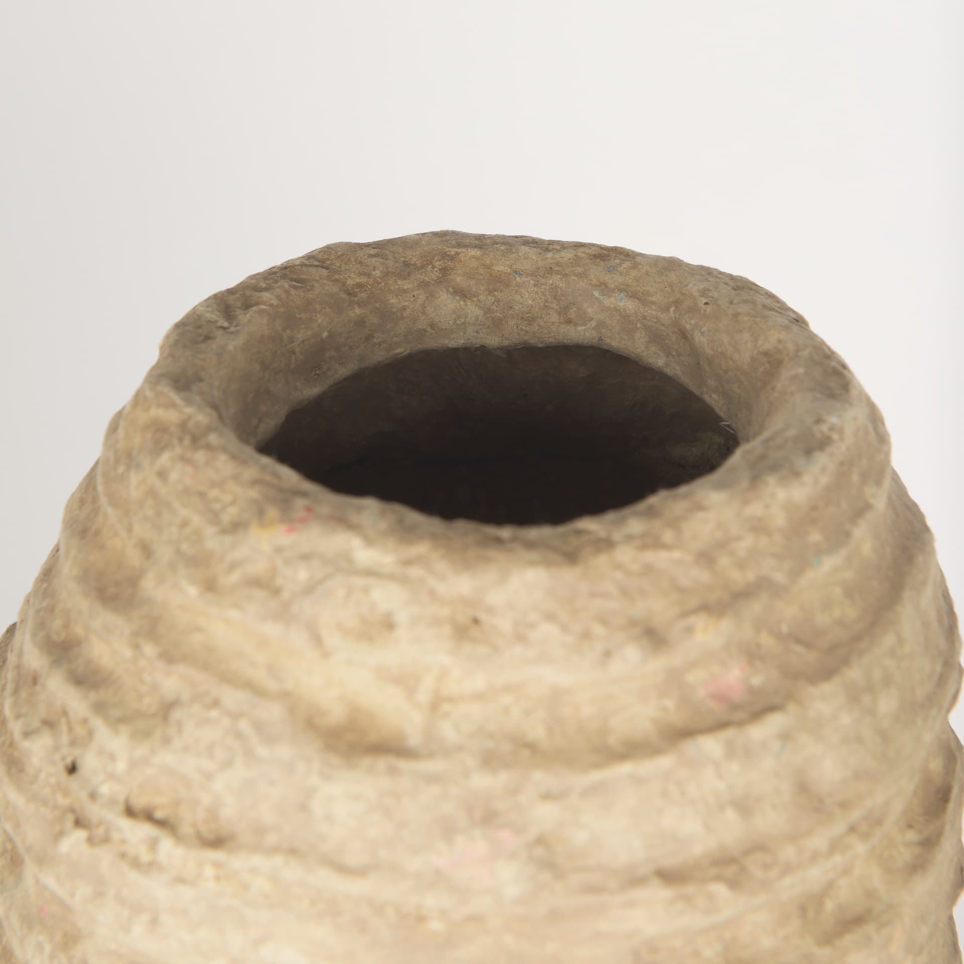 Kamli Large Beige Paper Mache Vase — product photograph
