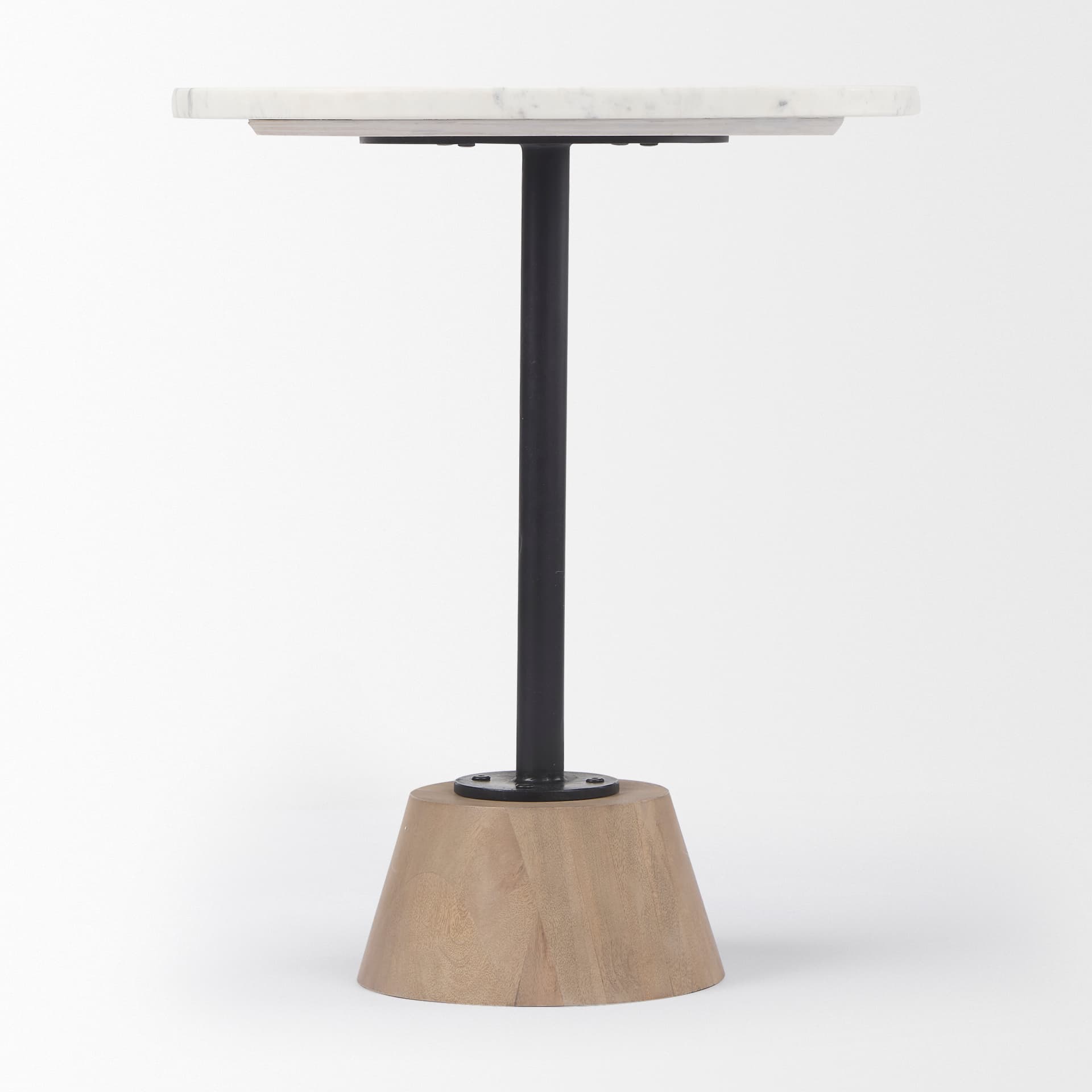 Maxwell Marble Top Pedestal End/Side Table — product photograph