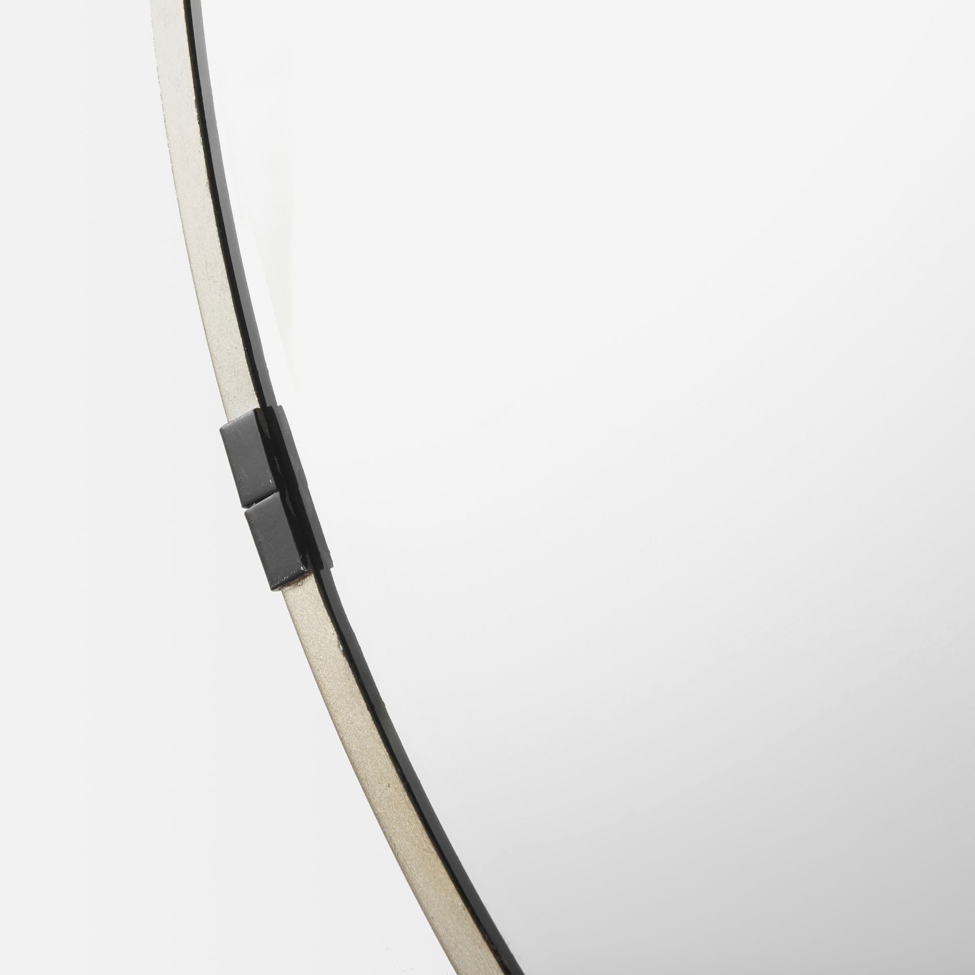 Melissa 28.5" Medium Round Gold Metal Wall Mirror — product photograph