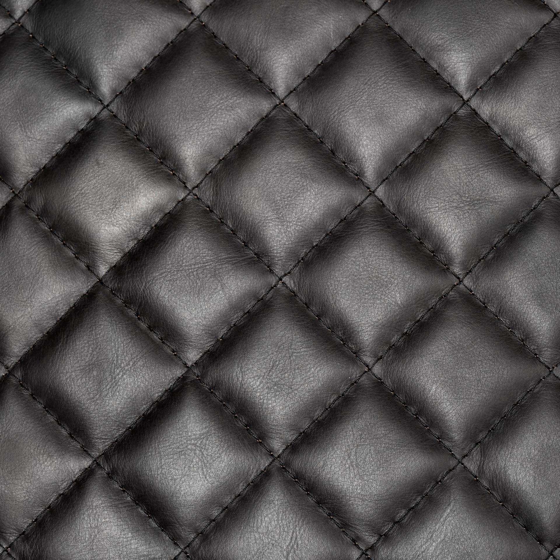 Horace I Black Leather Diamond Pattern w/Gold Iron Frame Accent Chair — product photograph