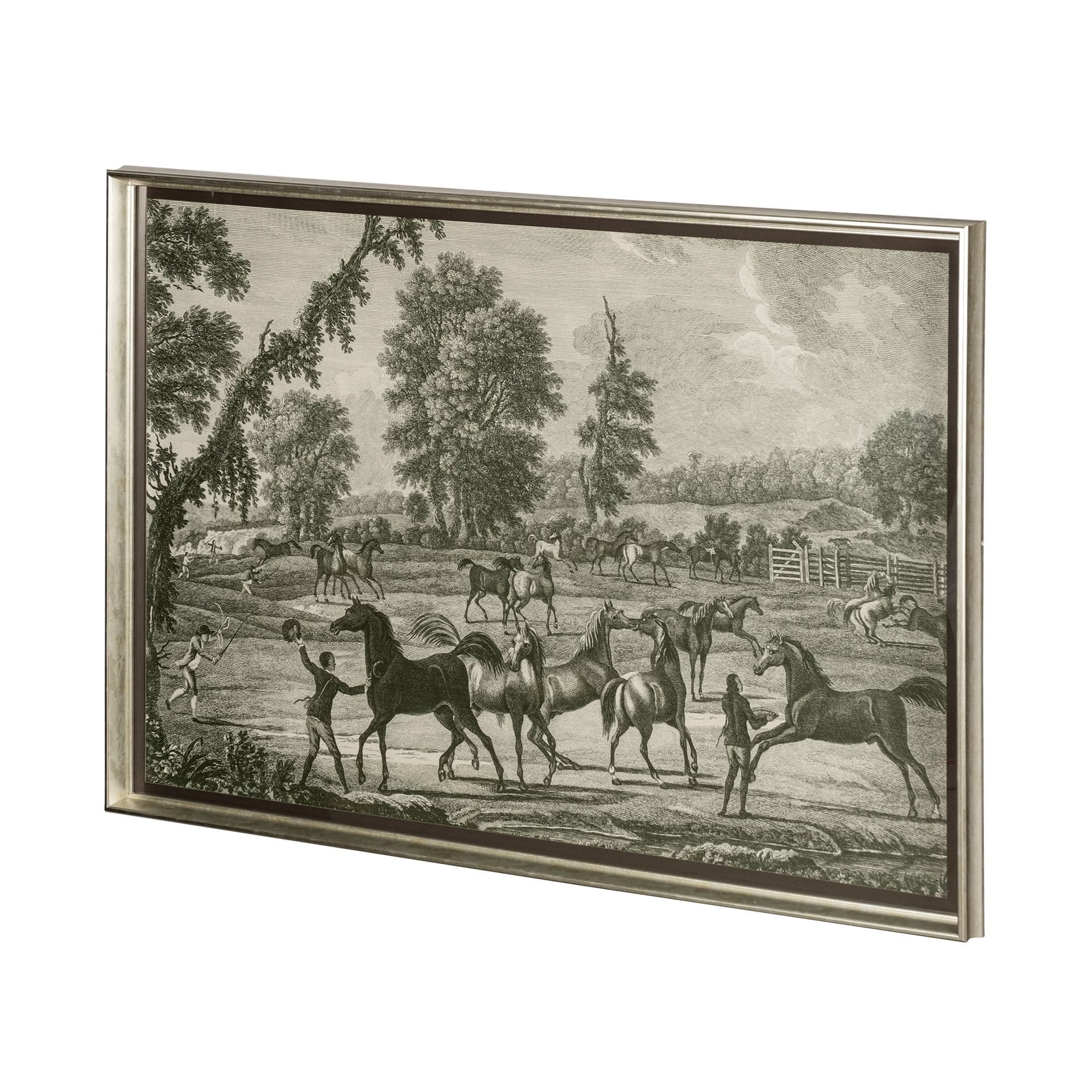 Equestrian Scenes III by Vision Studio Hand Embellished Textured Framed Art Print Matted under Glass — product photograph