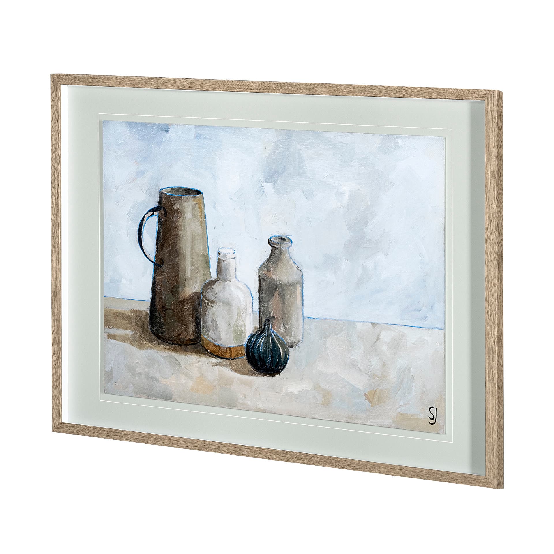 A Collection of Jars by Steven Johnson Hand Embellished Textured Framed Art Photo Matted under Glass — product photograph