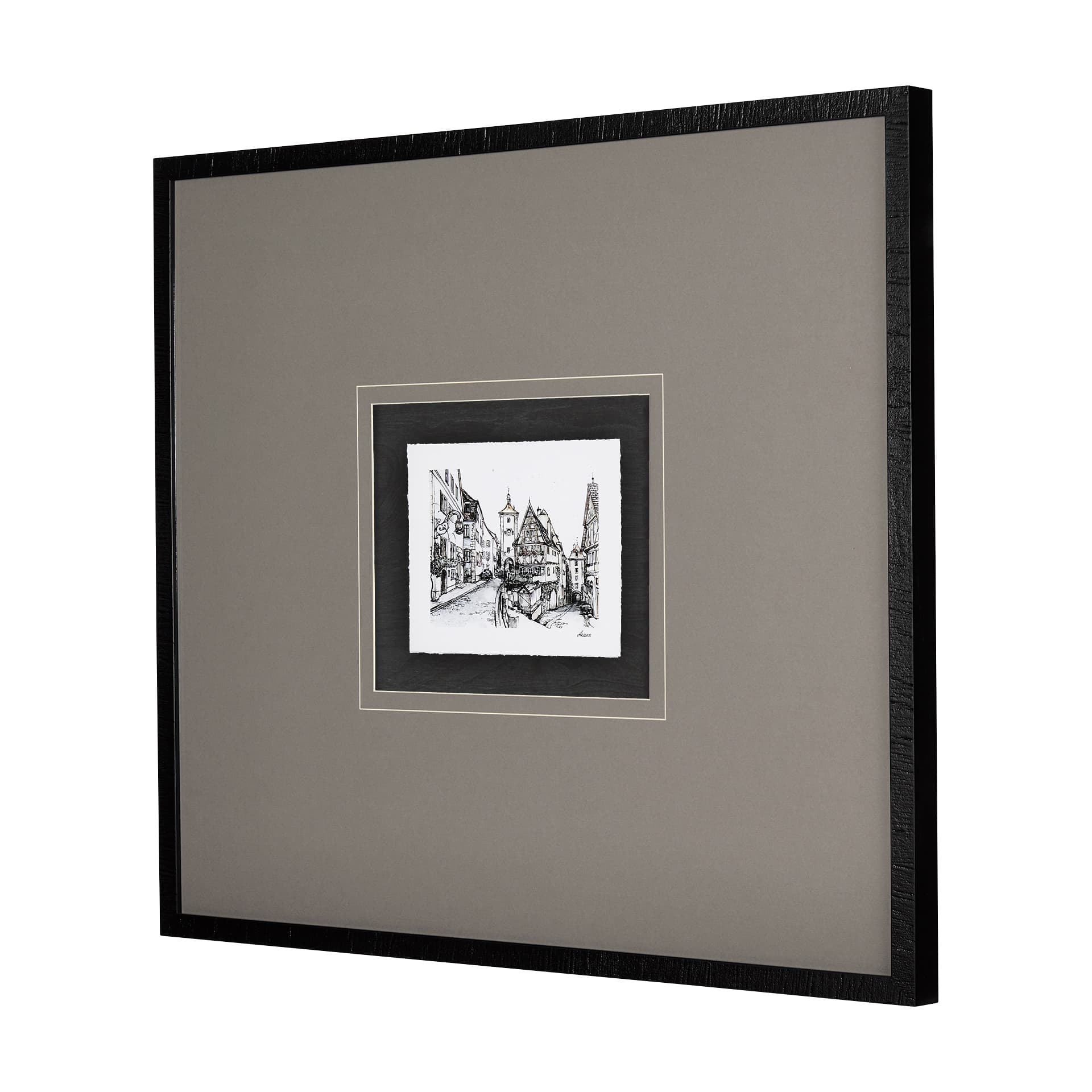 Travel memories I by Natalia a Framed Art Print Matted under Glass — product photograph