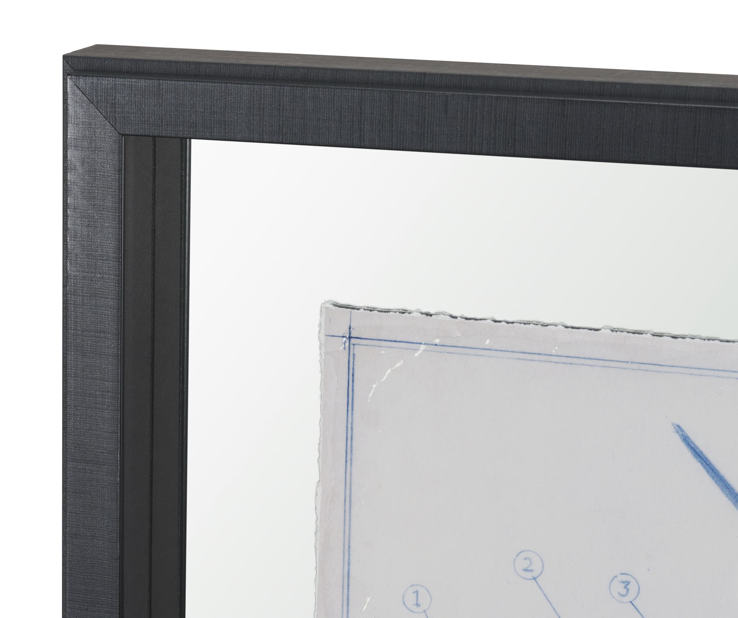 Airplane Mechanical Sketch I by Ethan Harper Hand Embellished Framed Art Print Matted under Glass — product photograph
