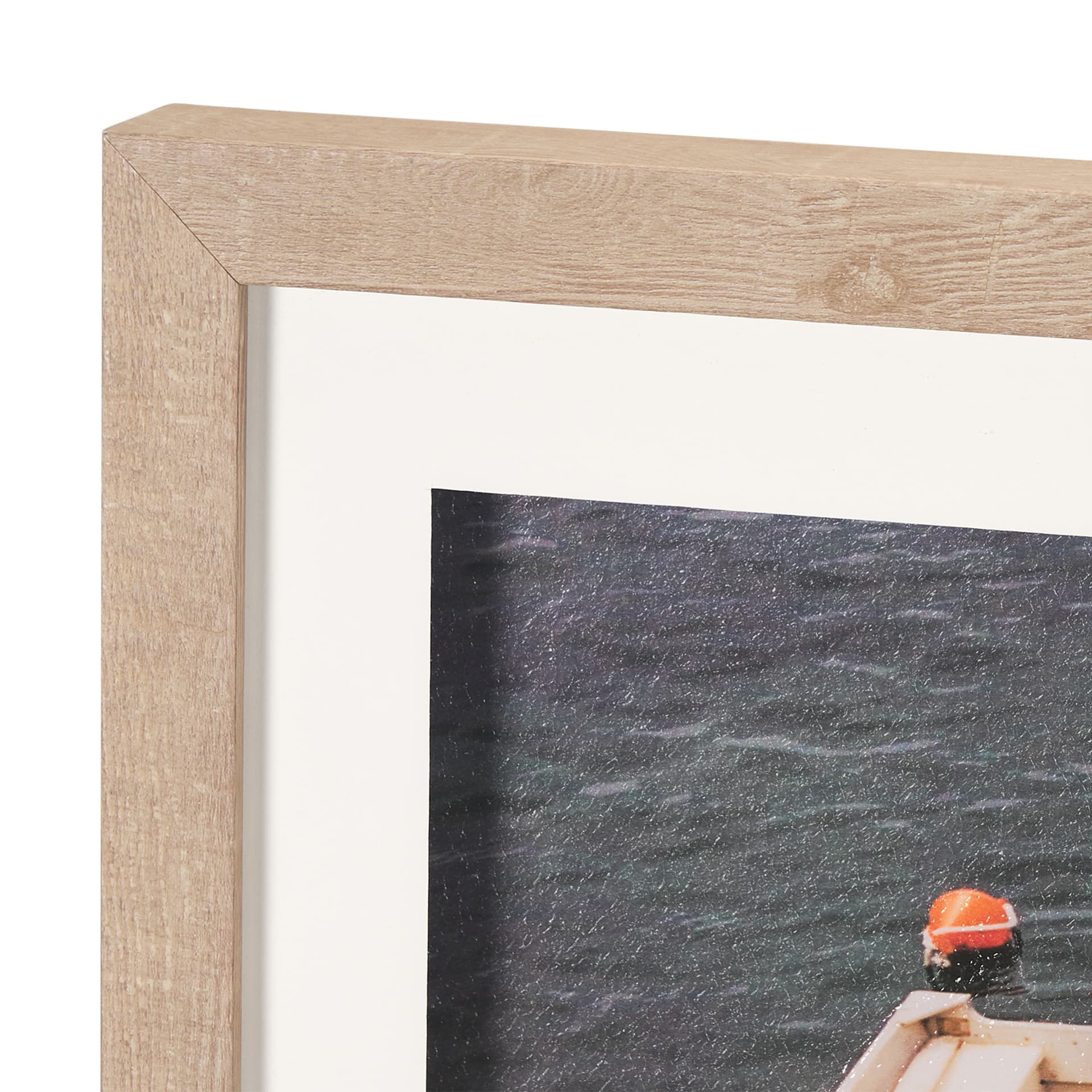 Neatly Moored by Mercana Studio a Hand Embellished Textured Framed Photo Art Print Matted under Glas — product photograph