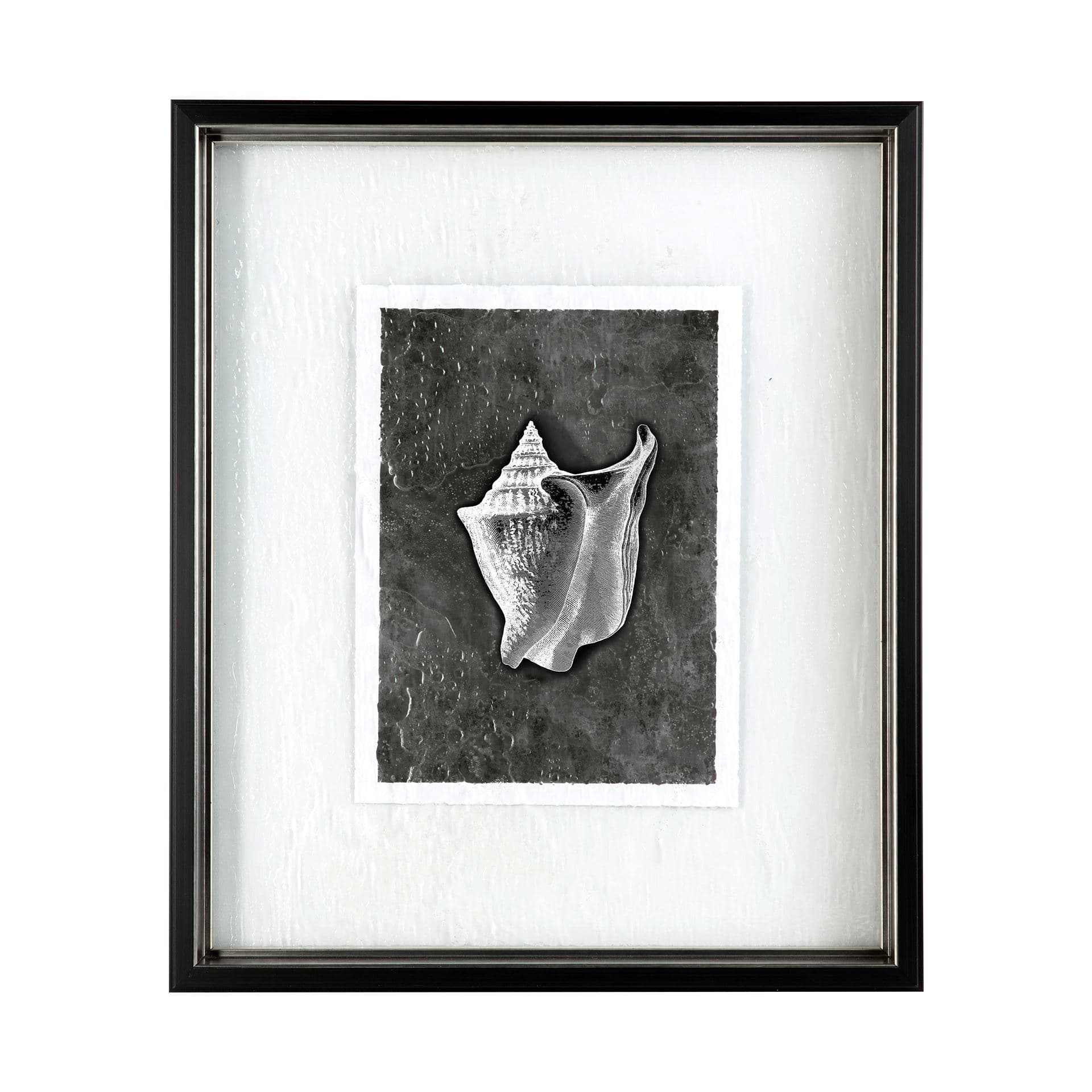 Dark Coastal II by Mercana Studio a Hand Embellished Textured Framed Art Print Matted under Glass — product photograph