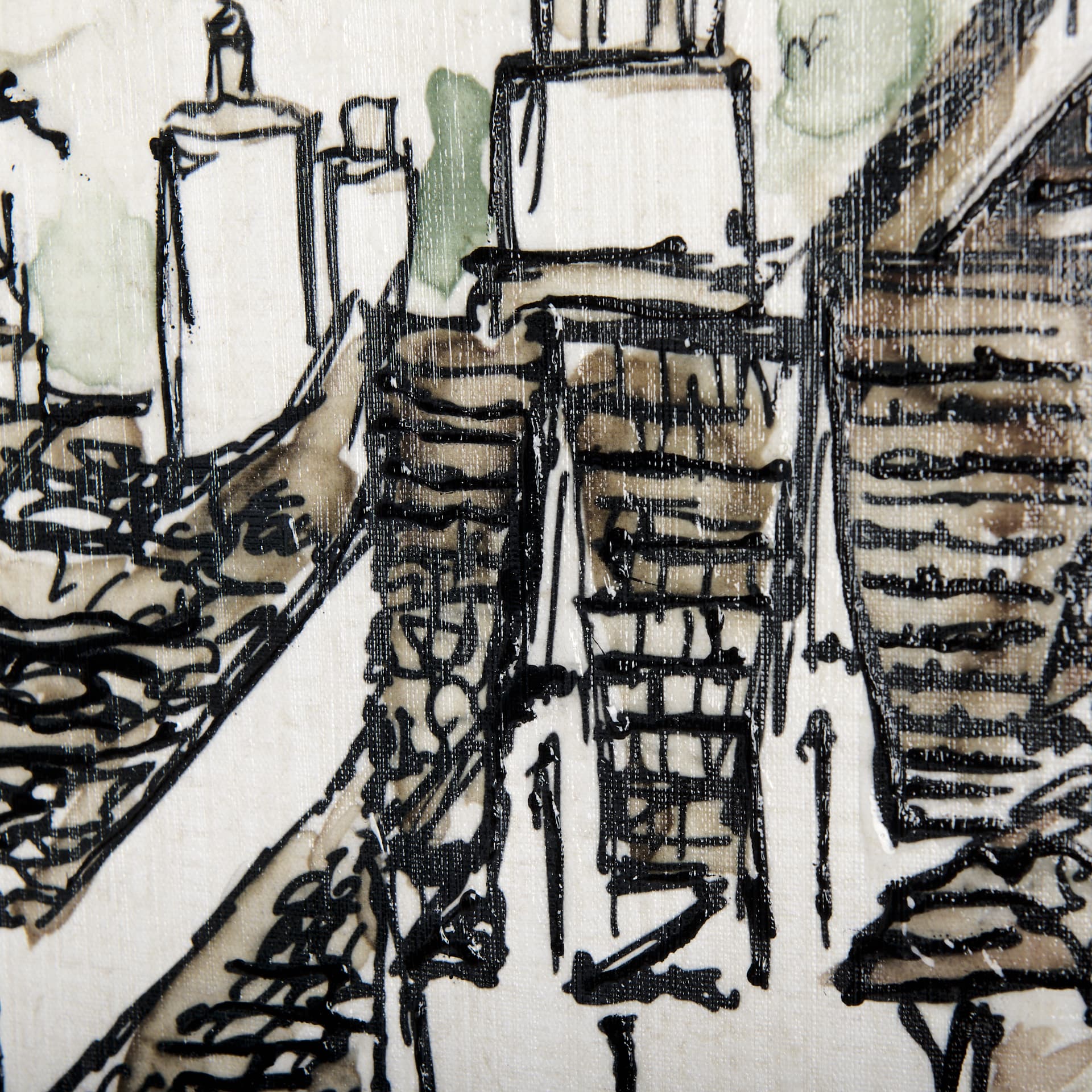 Travel Memories VI by Mercana Studio a Hand Embellished Textured Canvas — product photograph