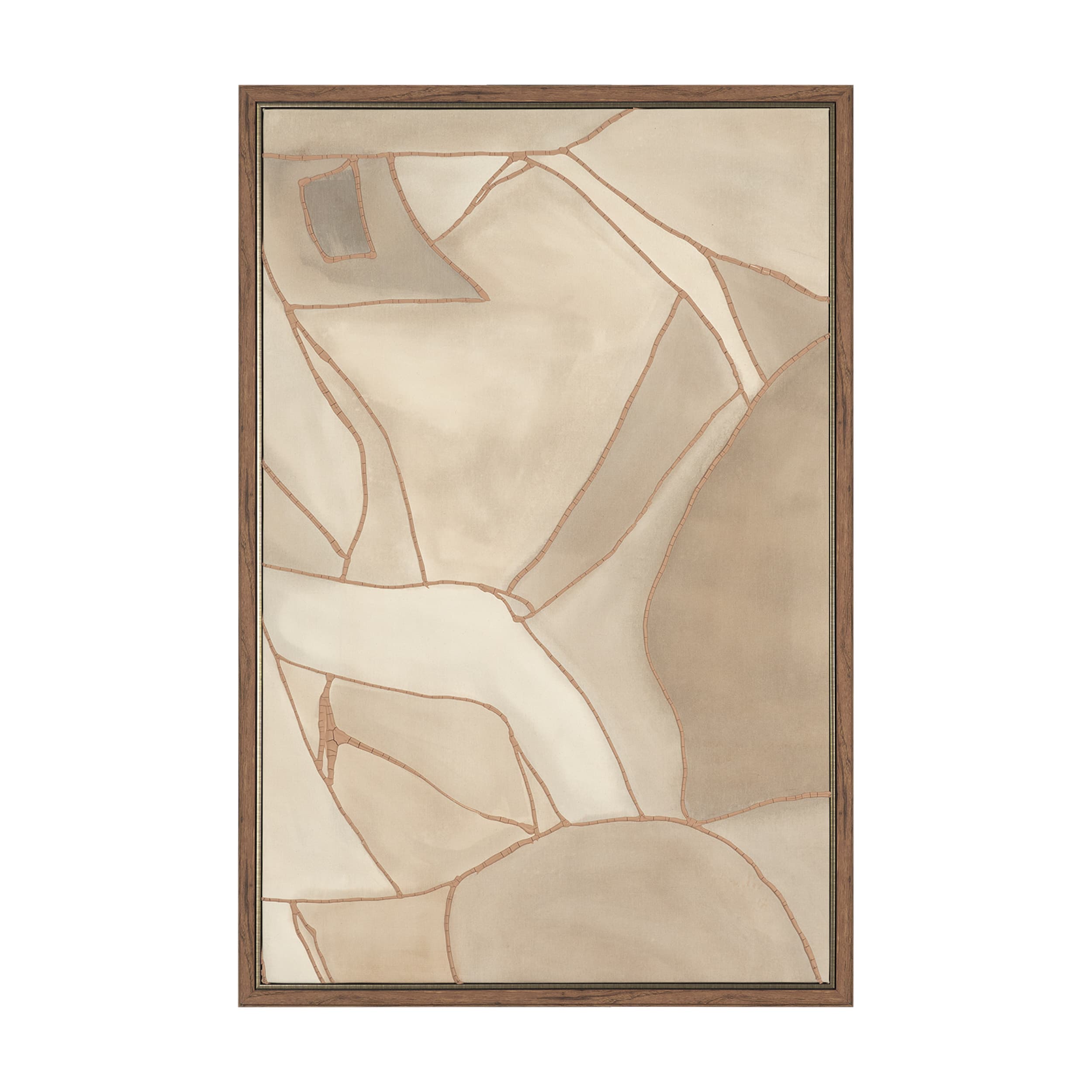 Field Patchwork I by Mercana Studio Handmade Original Framed Canvas Artwork — product photograph