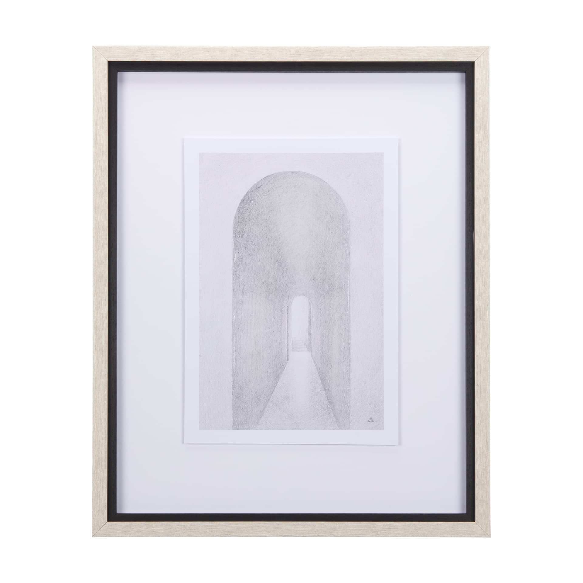 Corridor II by Mercana Studio a Hand Embellished Textured Framed Art Print Matted under Glass — product photograph