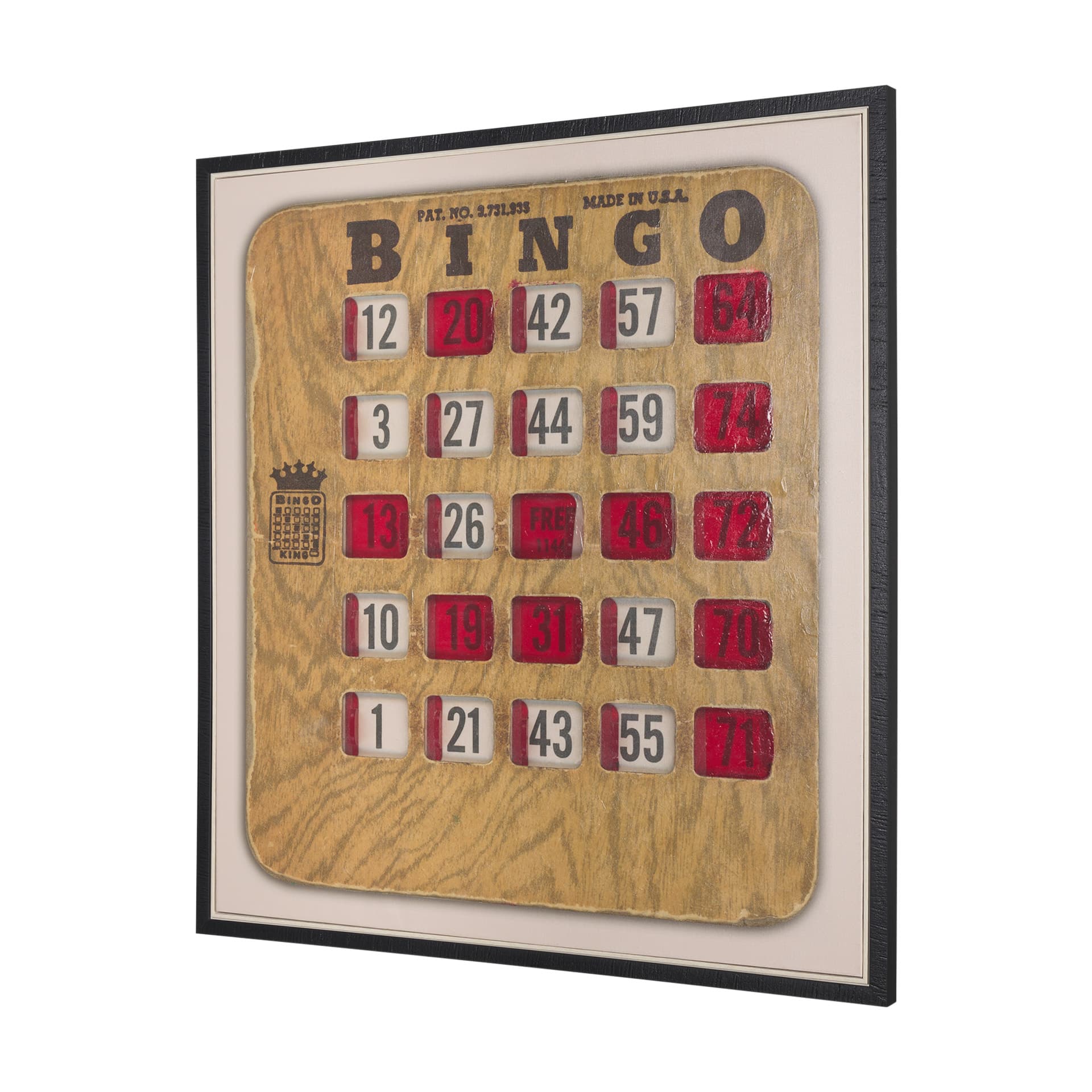 Chasing Numbers III Bingo Card by Mercana Studio a Hand Embellished Textured Framed Canvas — product photograph