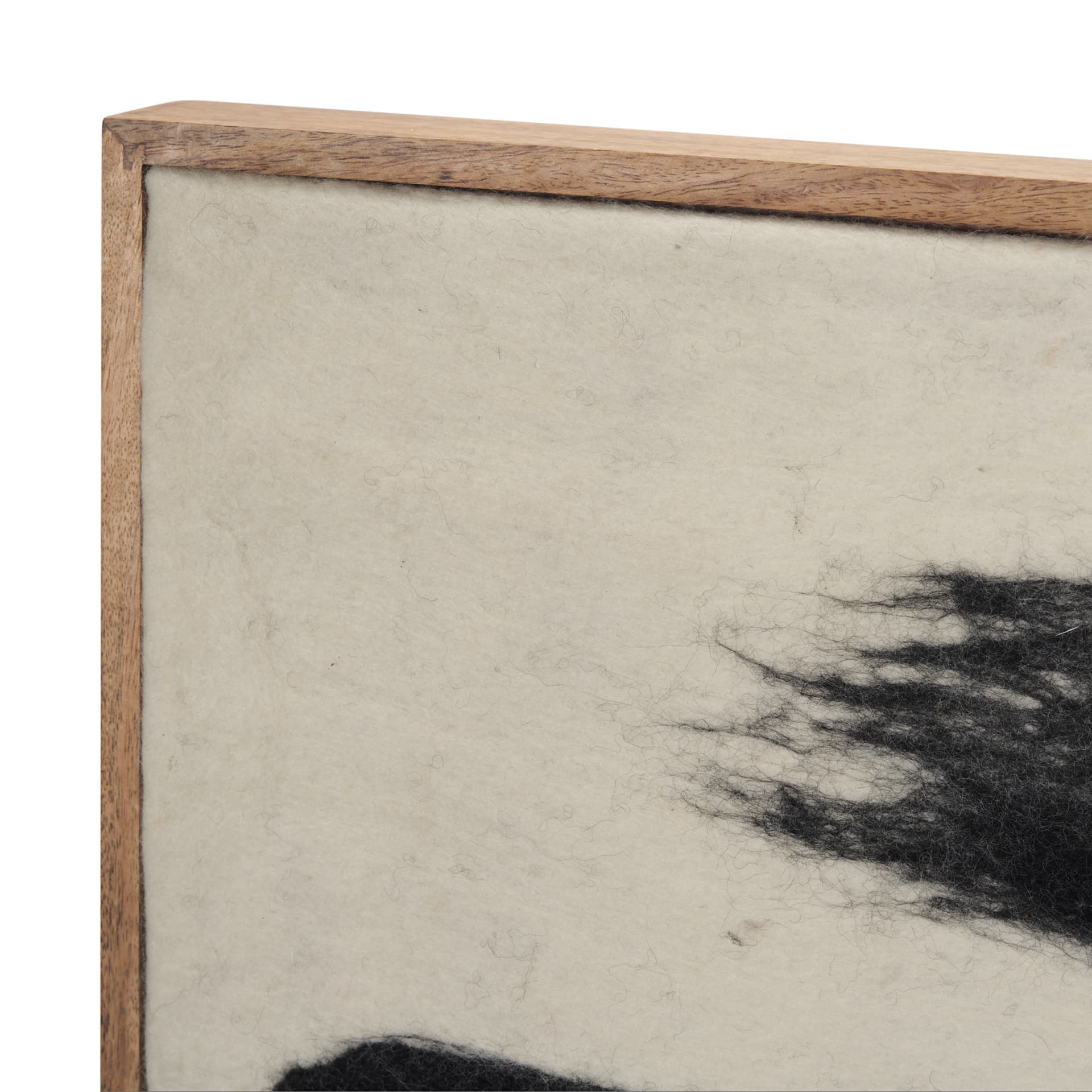 Rollins Large Cream w/ Black Stripes Wool Framed Art — product photograph