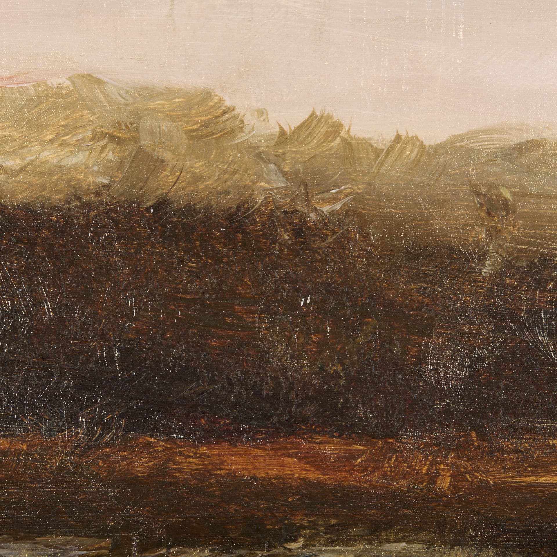 Rainy Landscape by Mercana Studio a Hand Embellished Textured Framed Canvas — product photograph