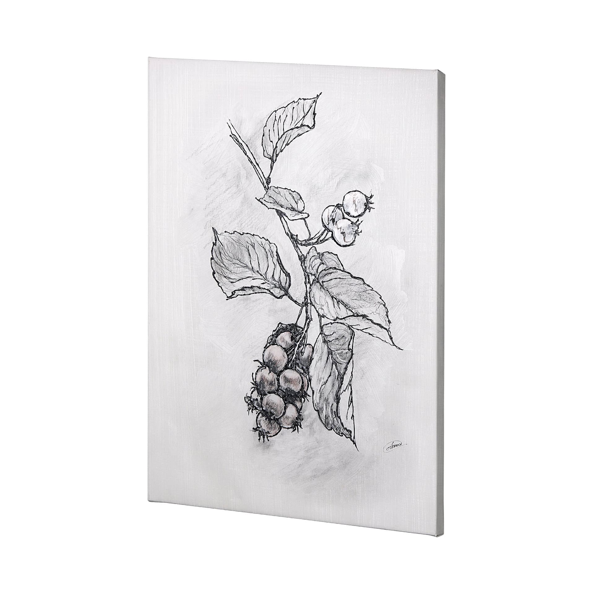 Wildberry Collection Saskatoonberry by Ariana a Hand Embellished Textured Canvas — product photograph