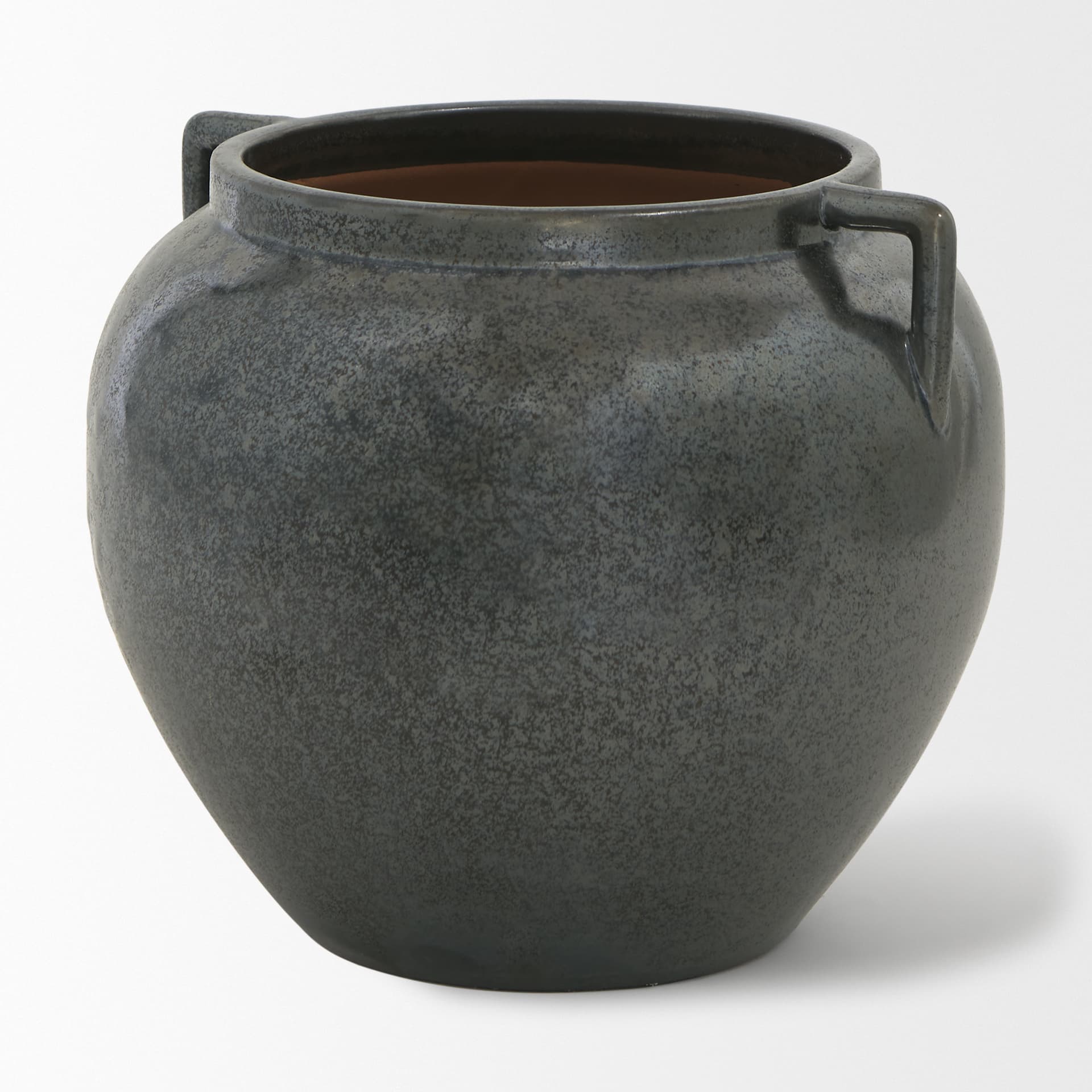 Kora Short Dark Metallic Double Ear Vase — product photograph