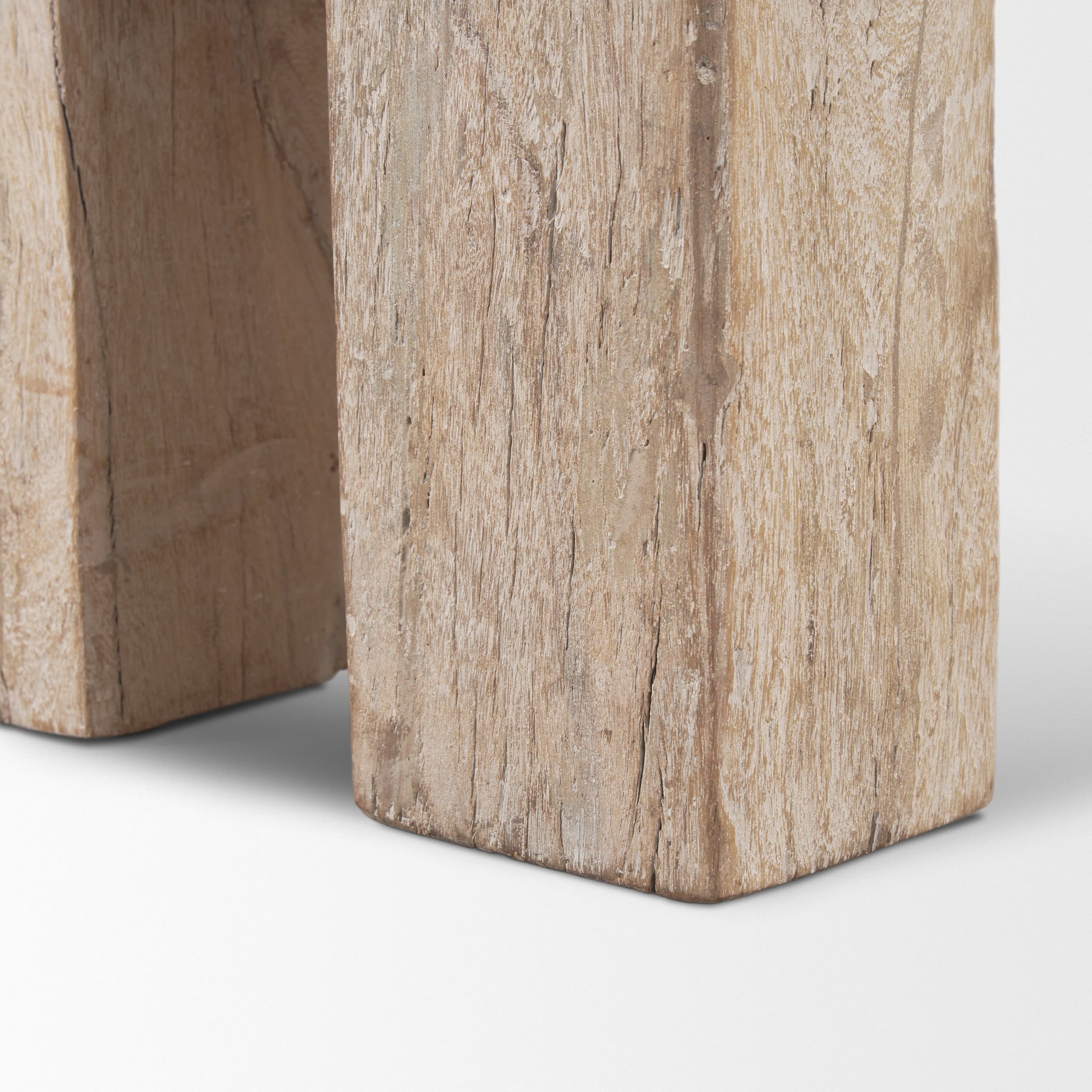 McArthur Whitewash Reclaimed Wood Bench — product photograph