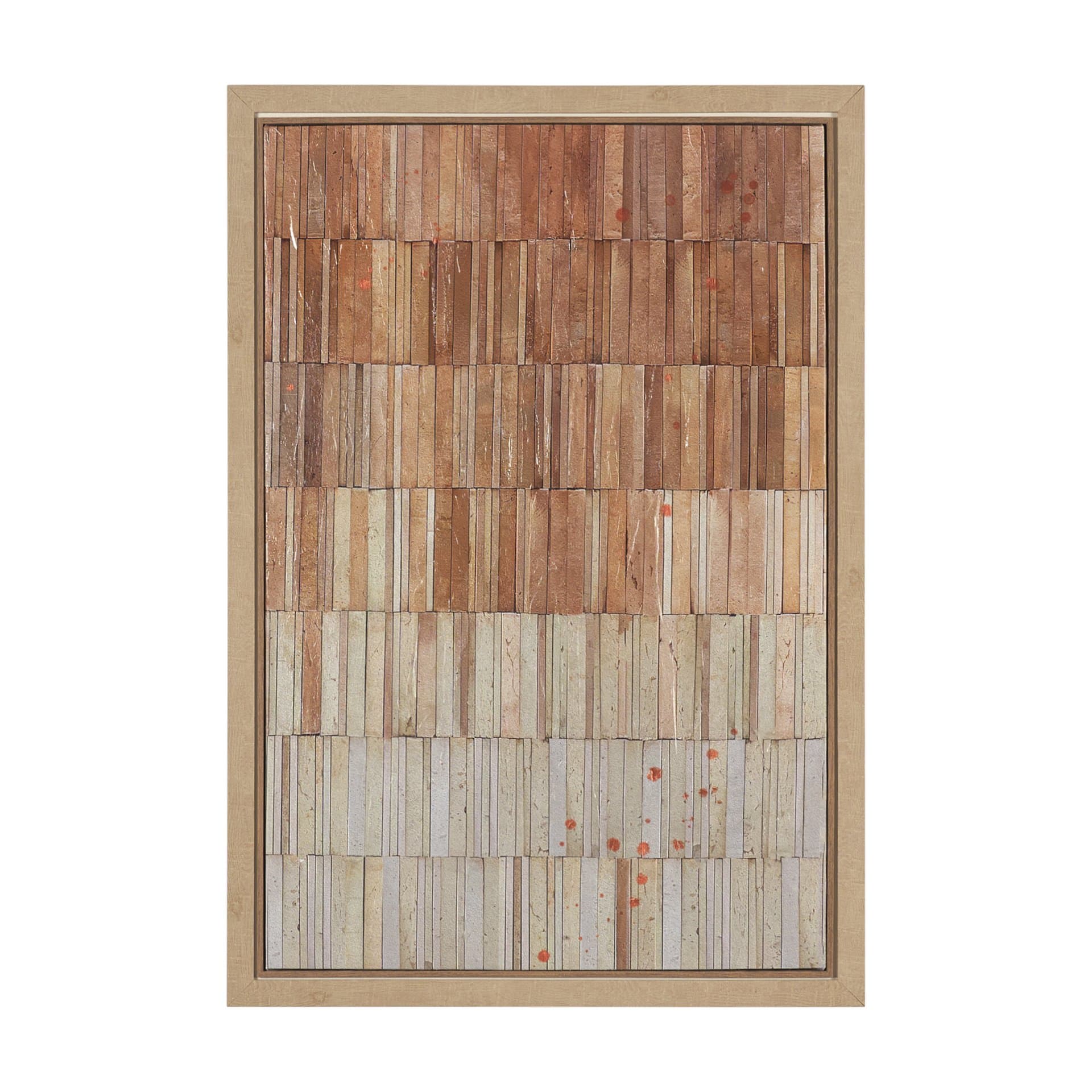 Terracotta Wall II by Flora Kouta Hand-Embellished Textured Framed Canvas Artwork — product photograph