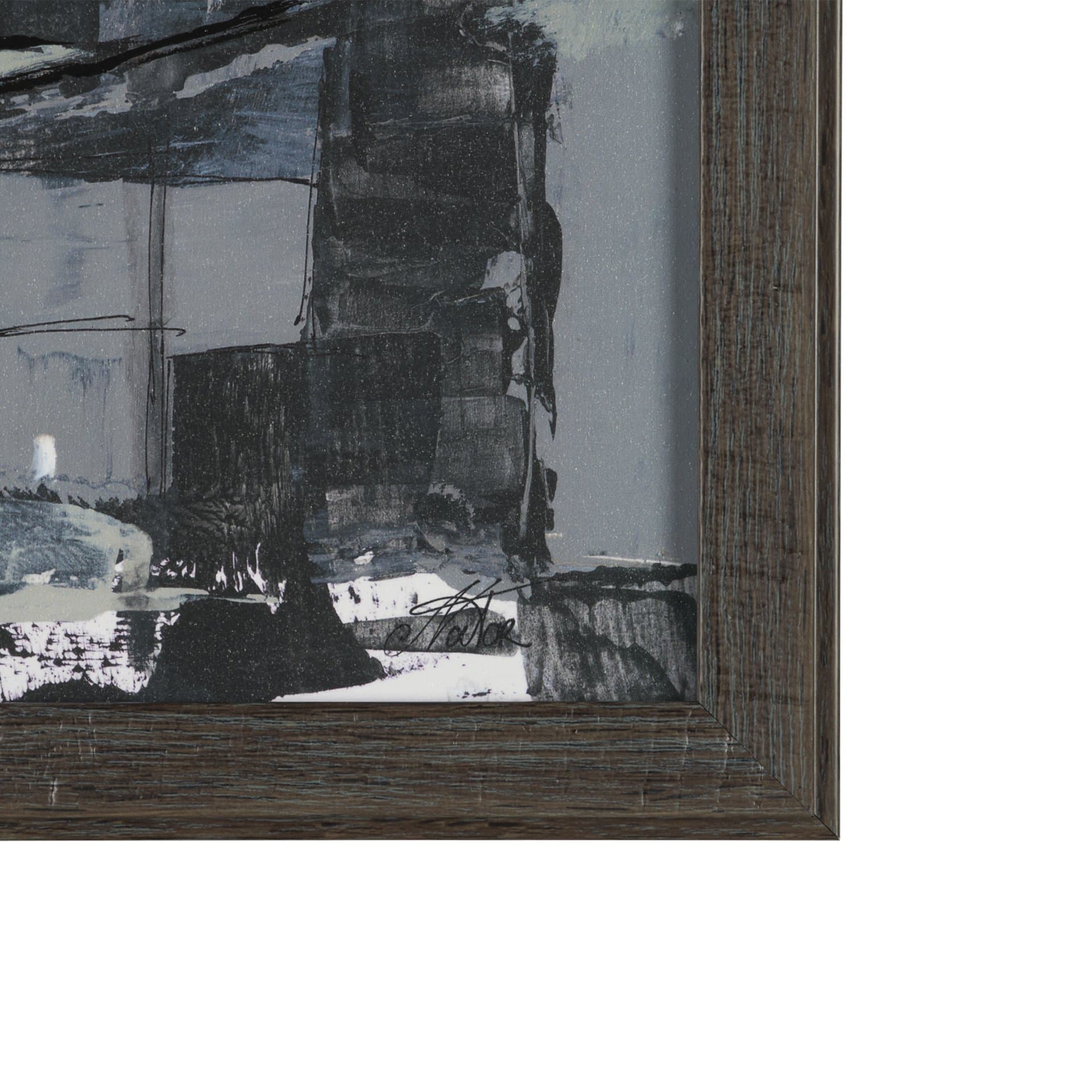 Community 1A by Mercana Studio Hand-Embellished Textured Framed Artwork Matted — product photograph