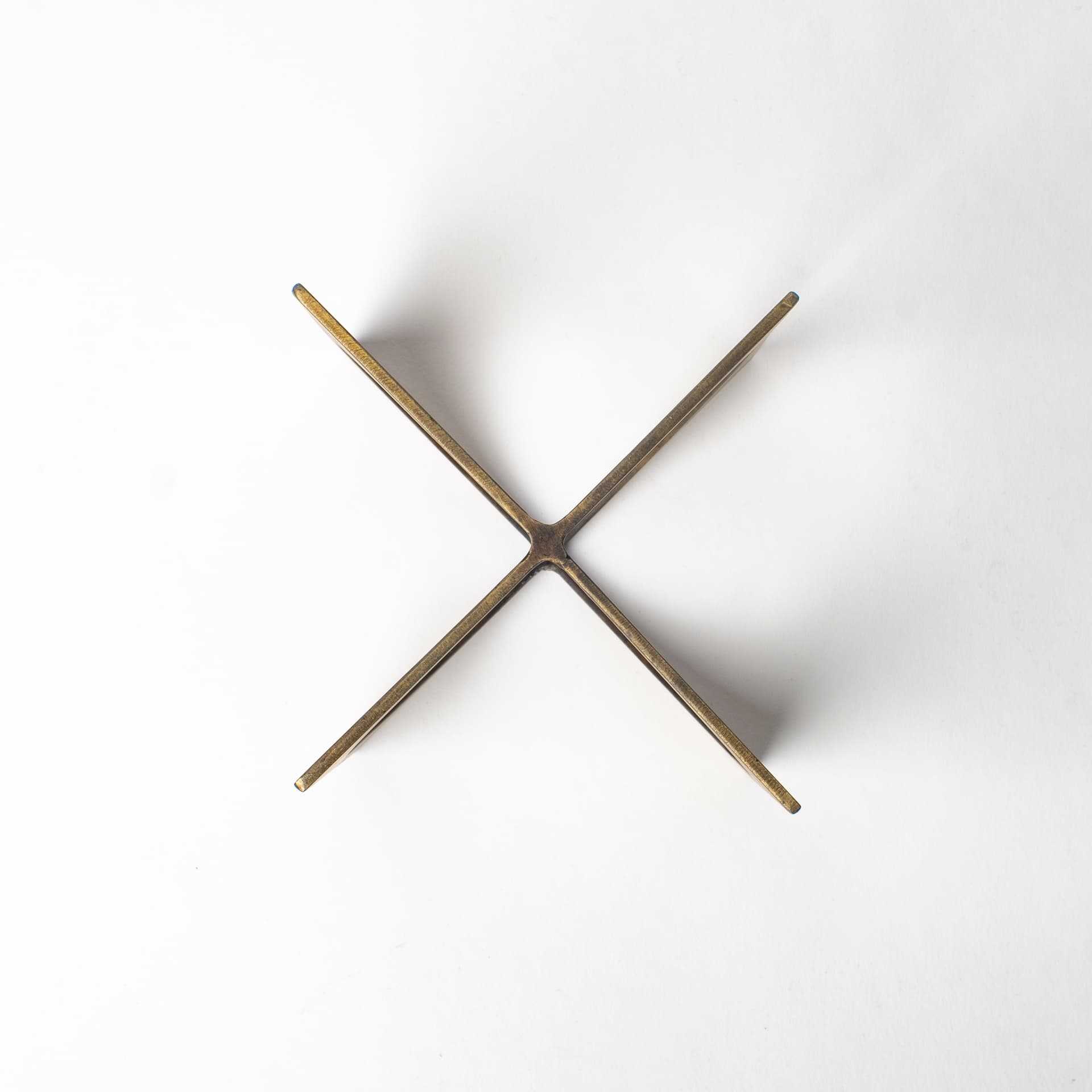 Lima I (Small) 6L x 6W Gold Geometric Decorative Object — product photograph