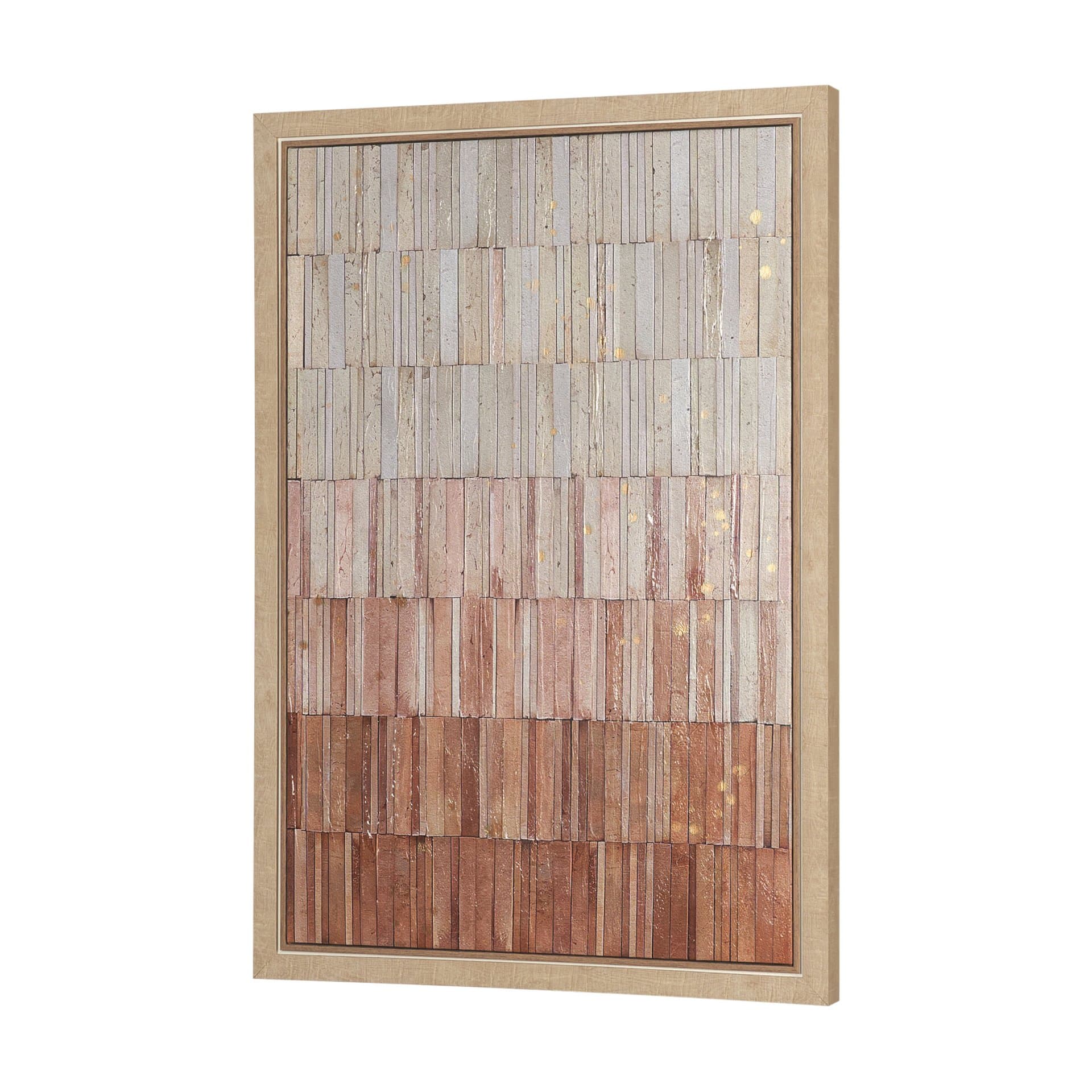 Terracotta Wall I by Flora Kouta Hand-Embellished Textured Framed Canvas Artwork — product photograph