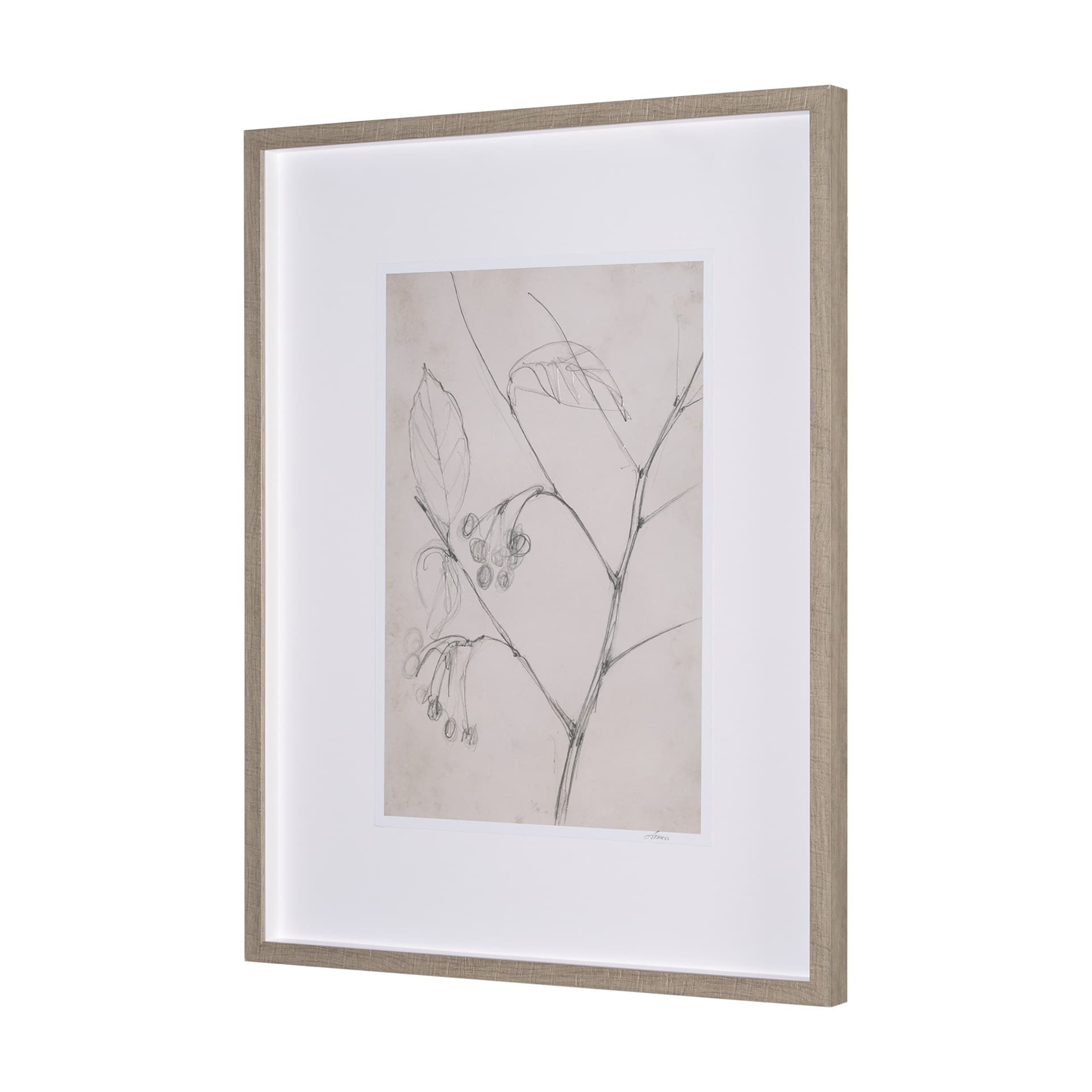Chokecherry 2 by Mercana Studio a Hand Embellished Framed Art Print Matted under Glass — product photograph