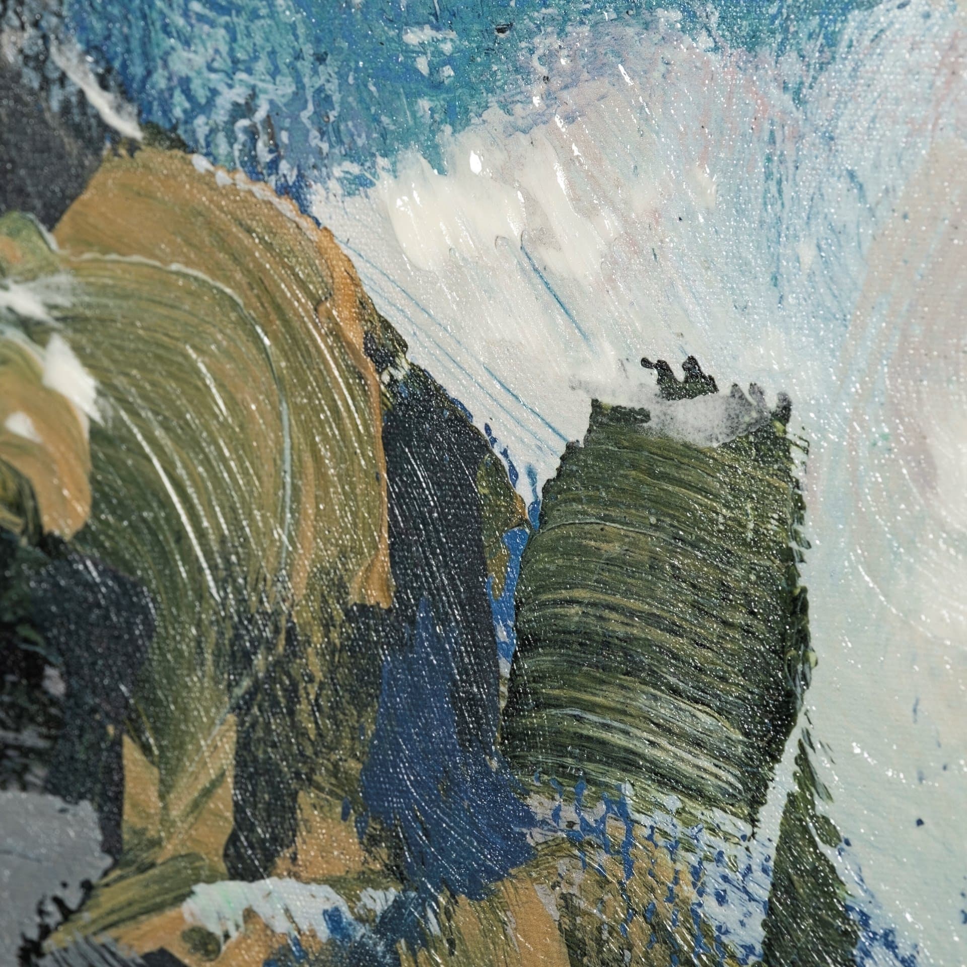 Aerial View I by Silvia Krause a Hand Embellished Textured Canvas — product photograph