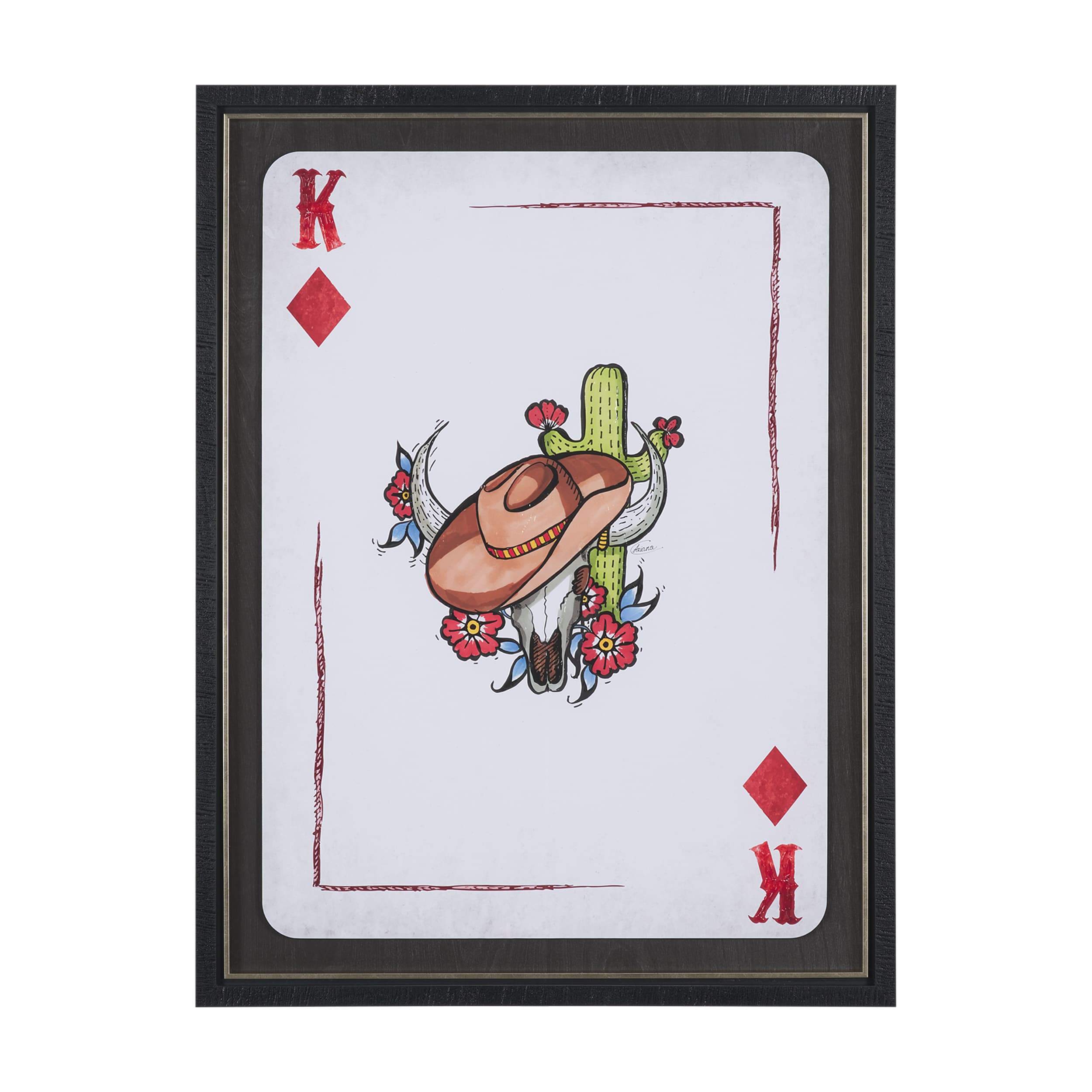 Wild West IV by Mercana Studio Hand-Embellished Framed Artwork Matted under Glass — product photograph