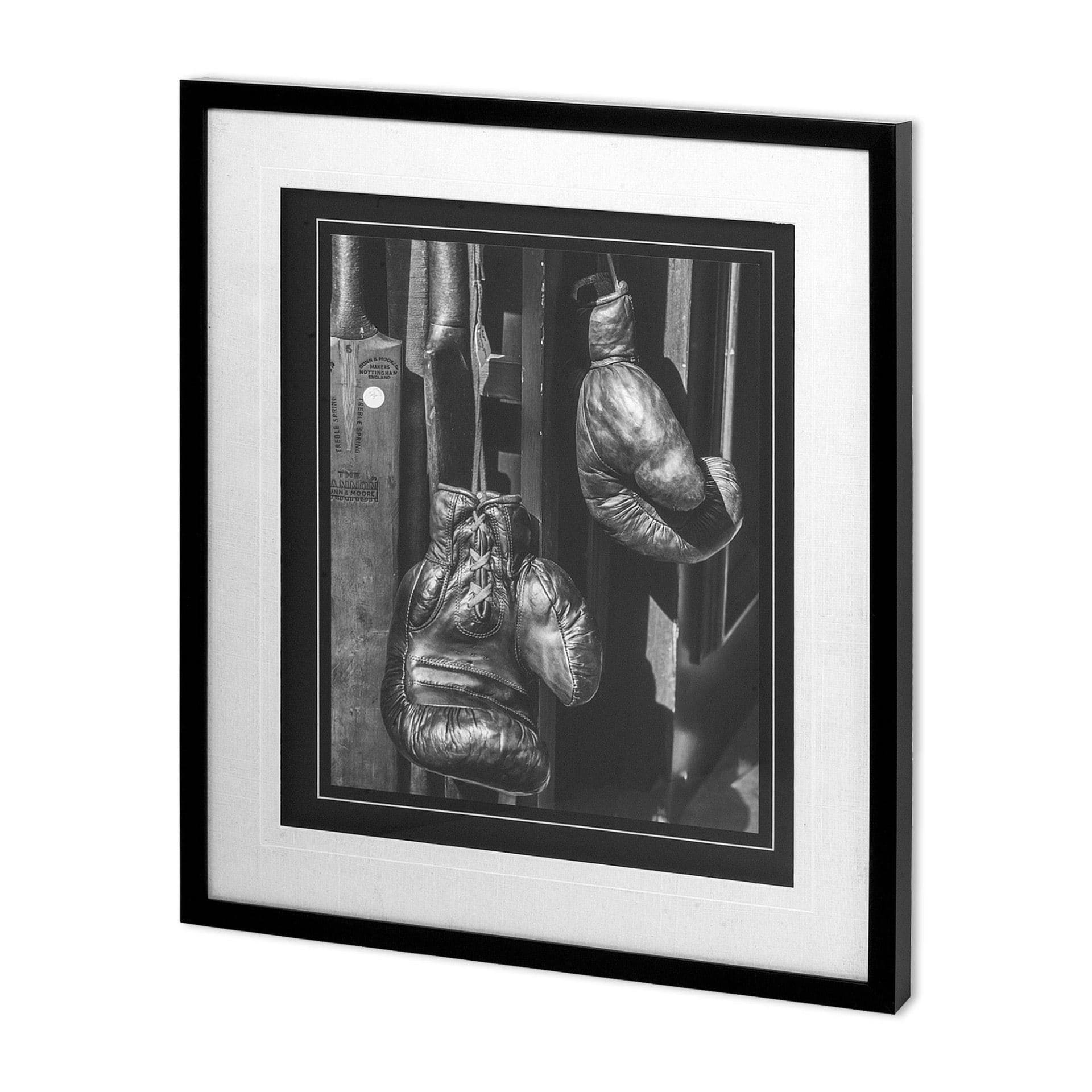 Vintage Sport - Boxing by Frank Assaf Hand Embellished Textured Framed Art Photo Matted under Glass — product photograph