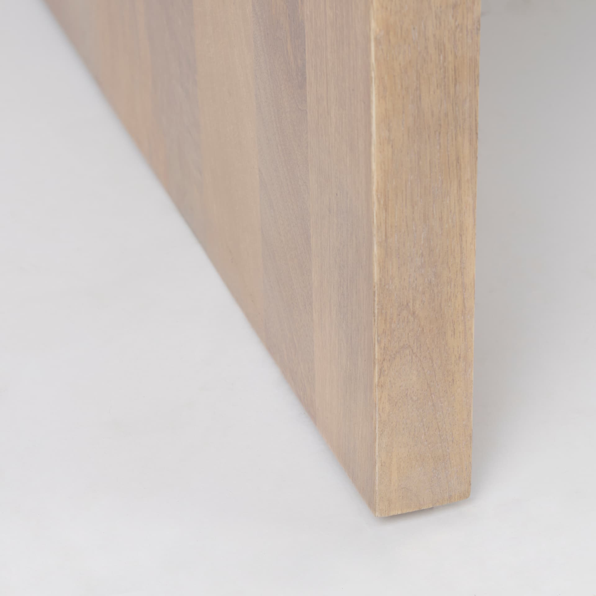 Athens Light Brown Wood w/ White Marble Accent Table — product photograph