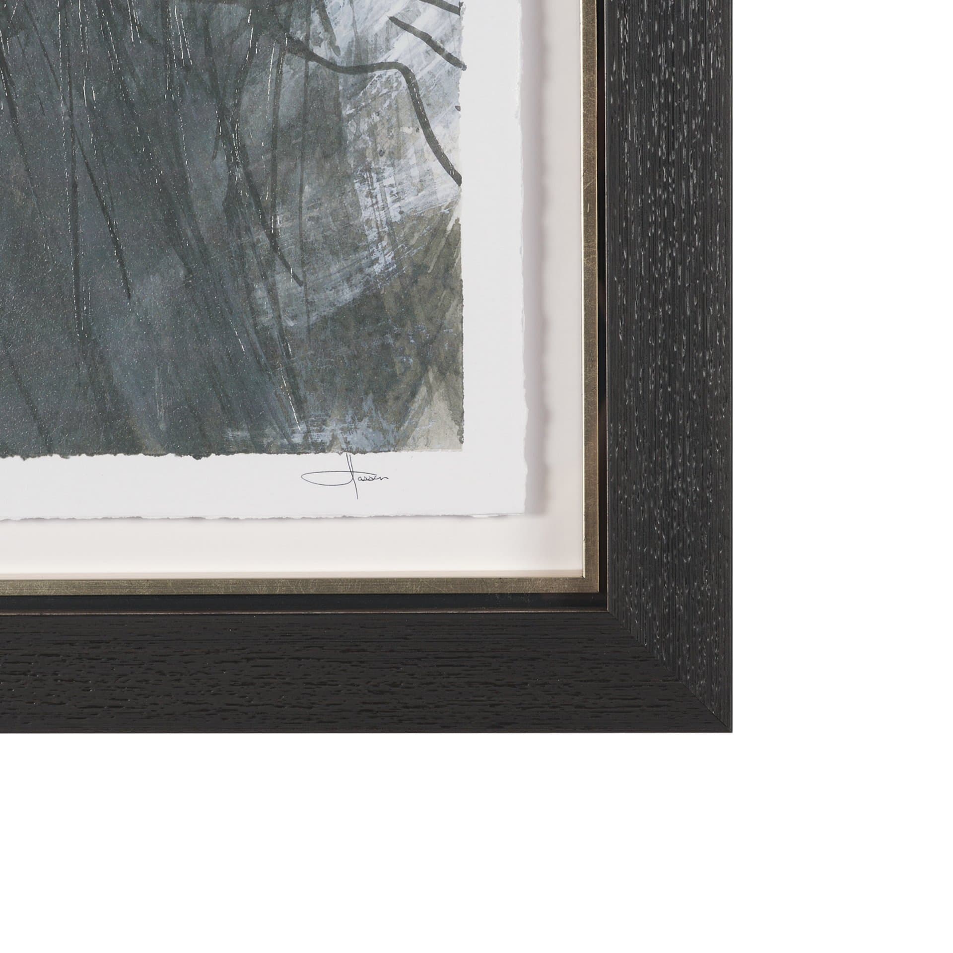 Brook and Willows I by Mercana Studio Hand Embelished Textured Framed Artwork Matted under Glass — product photograph