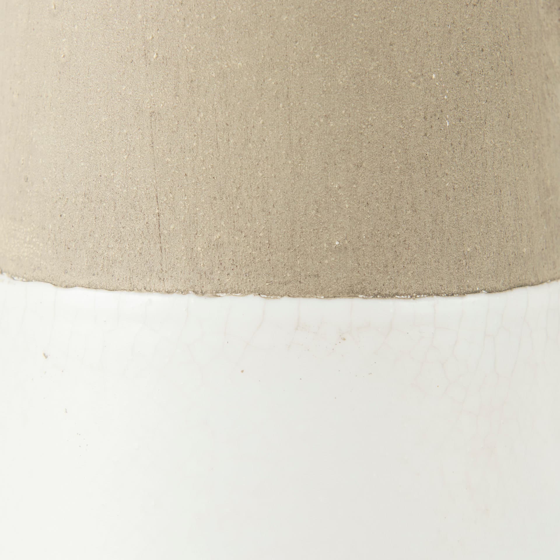 Garand Small 13H Two-Toned White Natural Ceramic Jug — product photograph