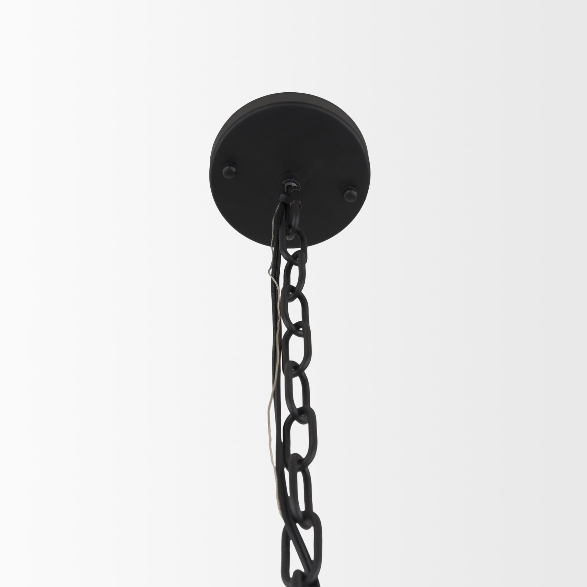 Barbara Matte Black Metal w/ Frosted Glass Globes 11-Light Chandelier — product photograph