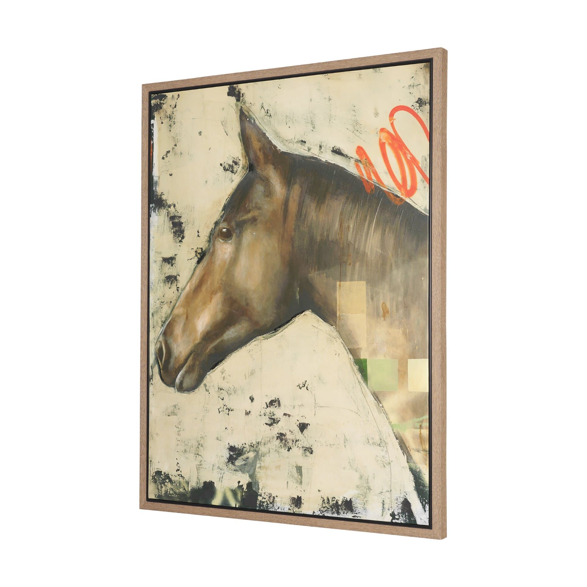 In Profile 2 by Sarah Helser Hand-Embellished Textured Framed Canvas Artwork — product photograph